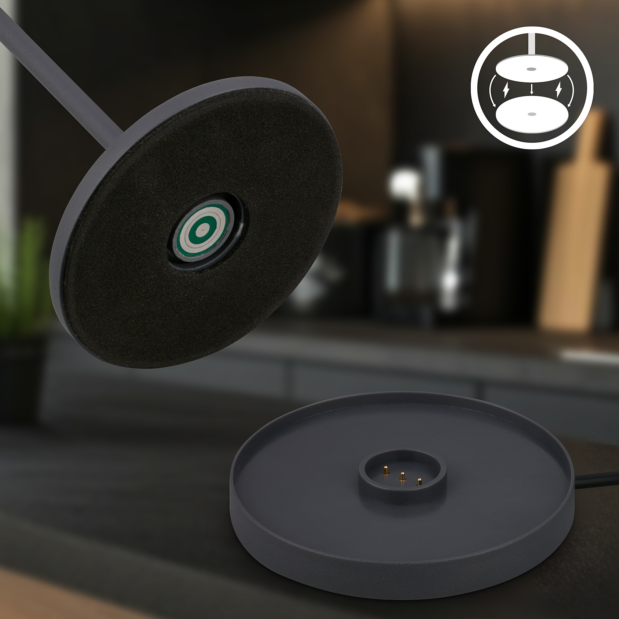 LED Akku Tischleuchte Serina Mini Typ B Grau