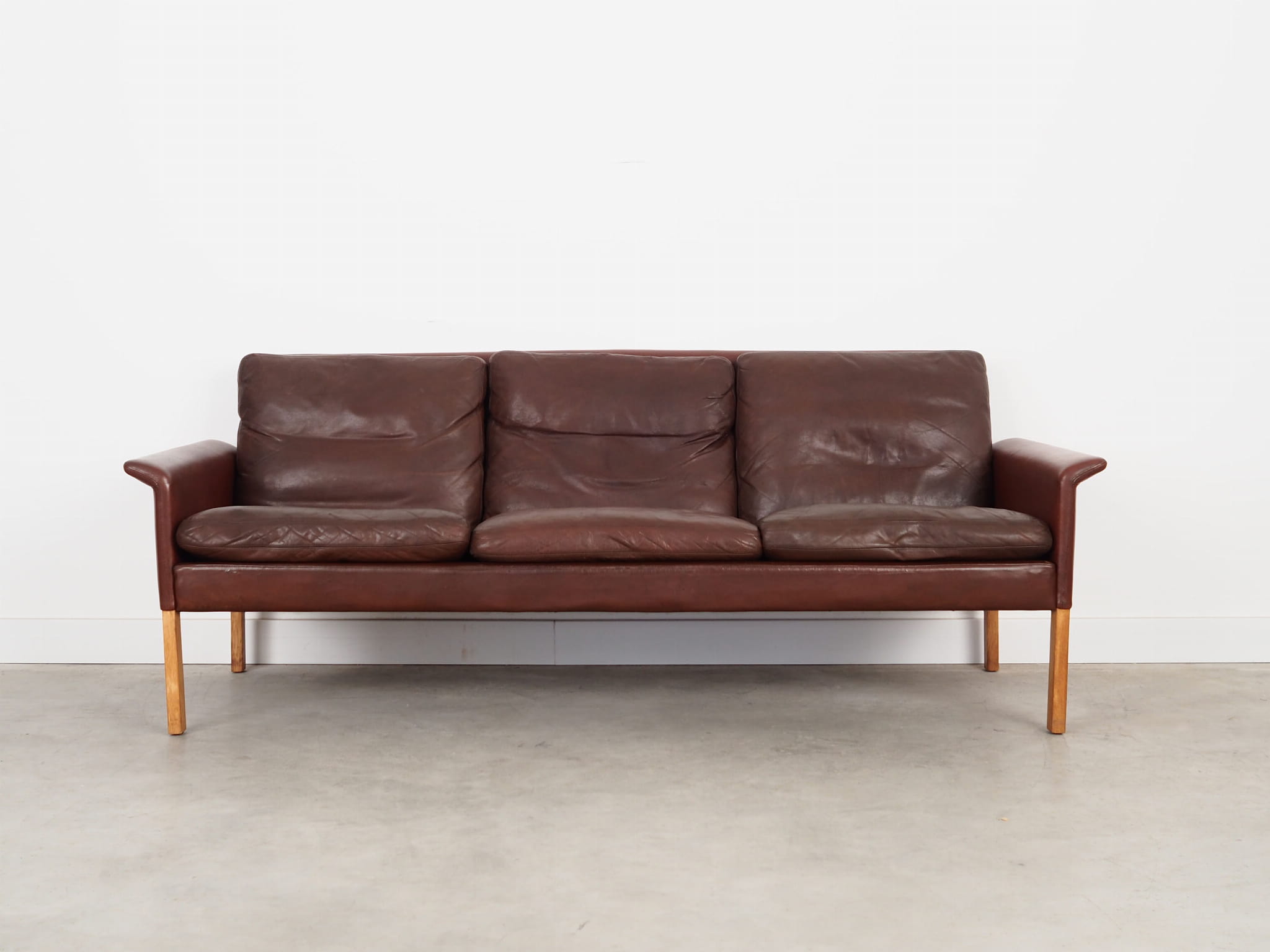 Sofa Leather Brown 1960s