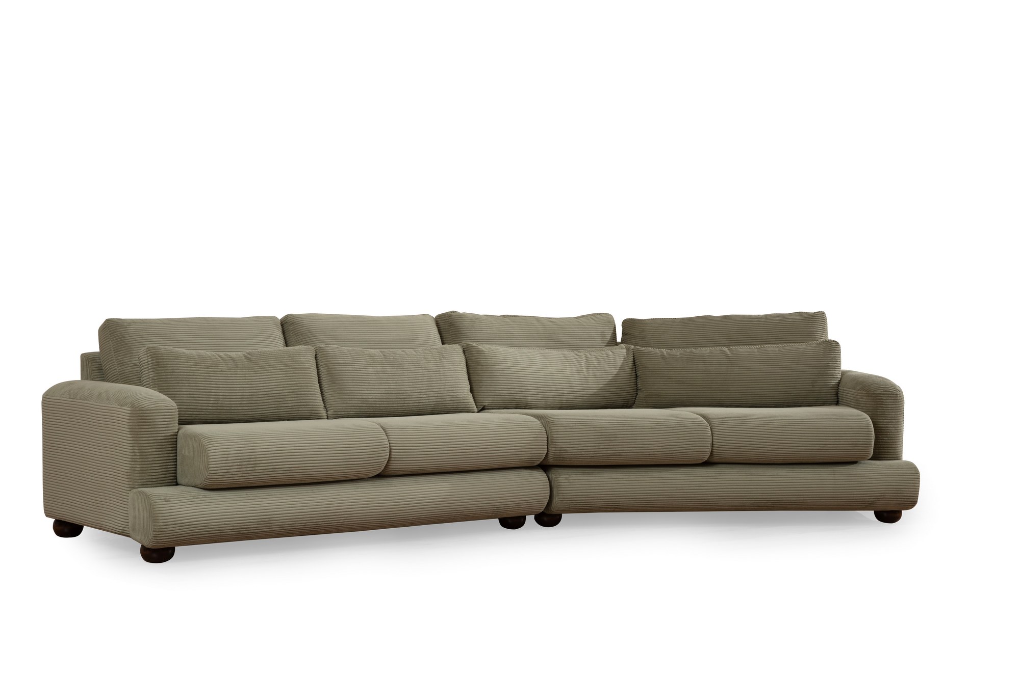 River 4-seater corner sofa Right Green