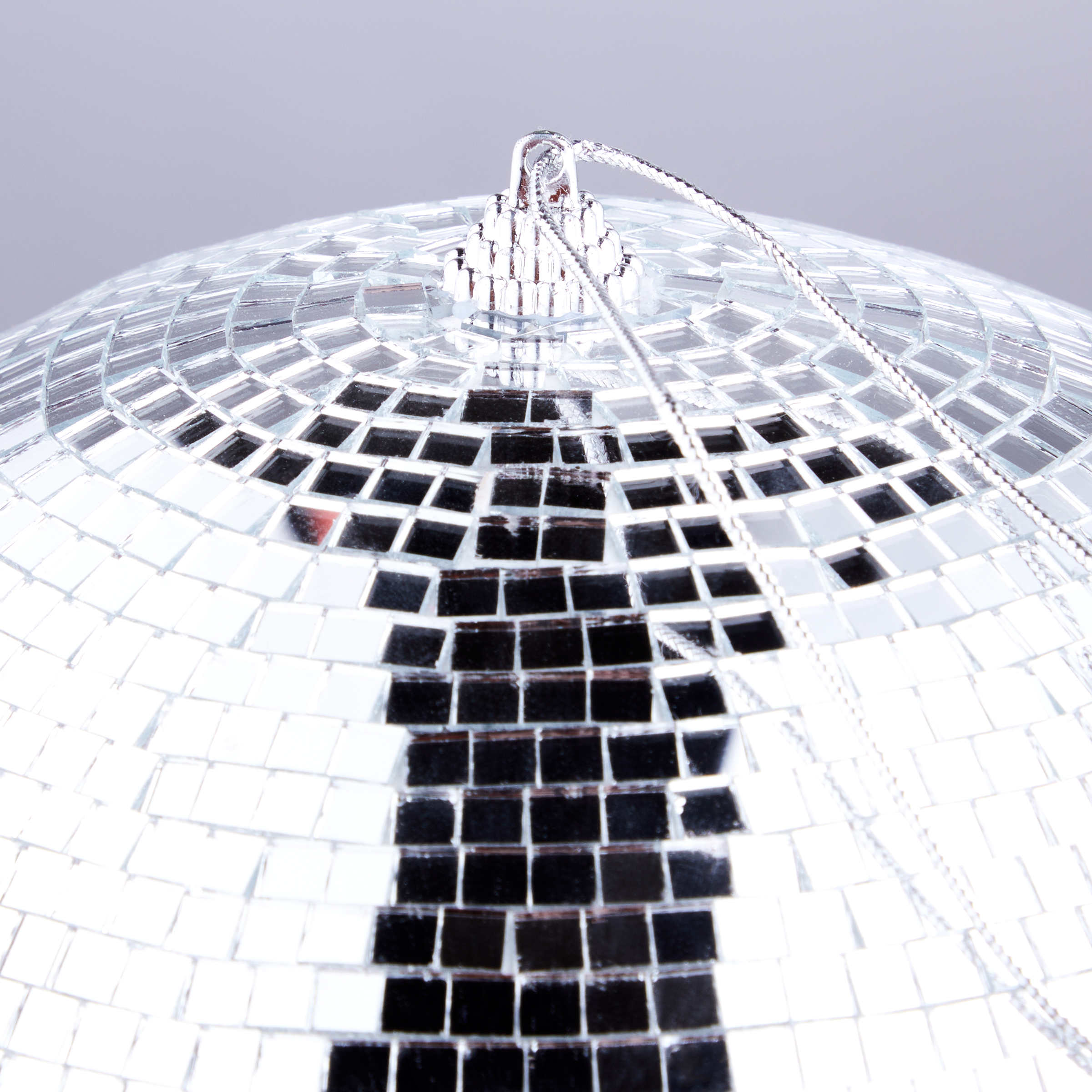 Deko-Kugel DISCO Glas / Kunststoff  Silber 20 x 20 cm