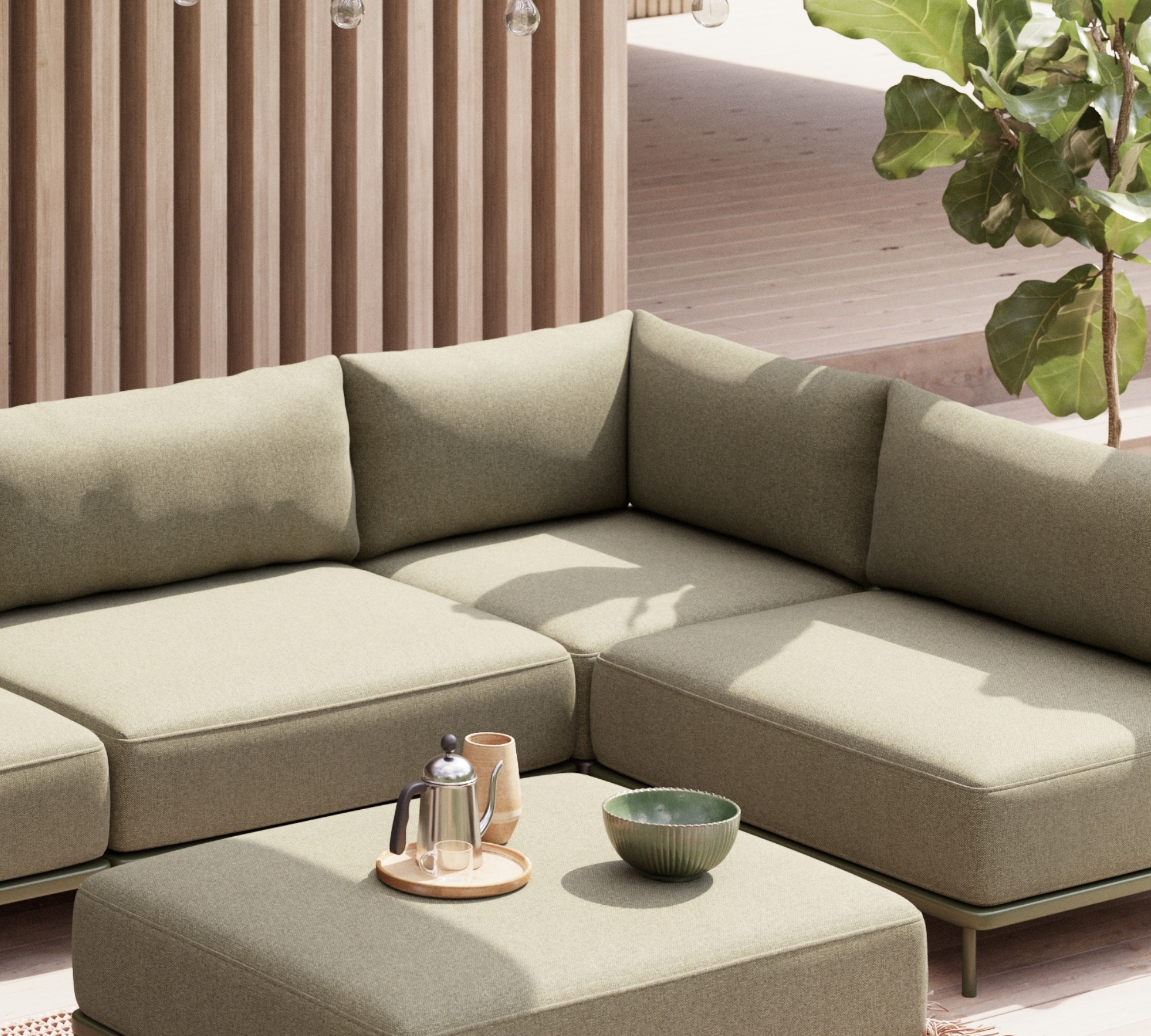 Vincent Outdoor Eckmodul Clary Sage Green