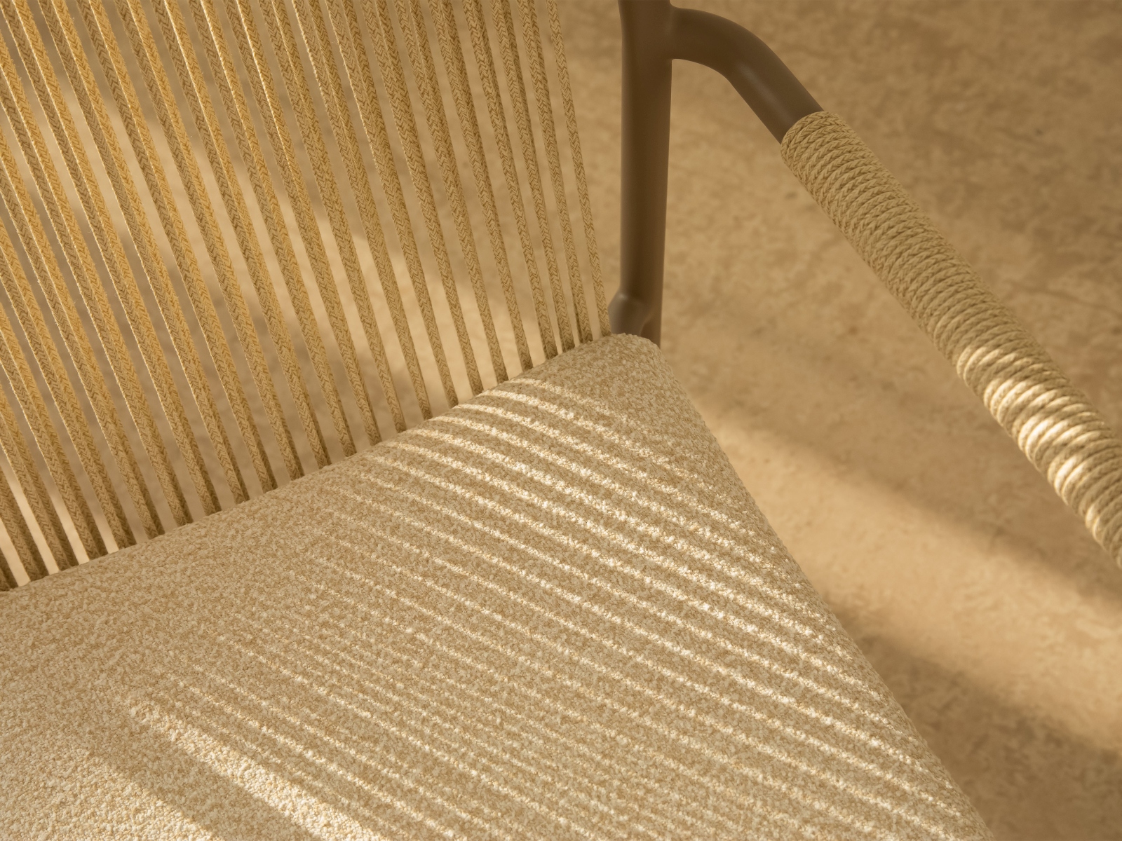 Peralta Gartenstuhl Polyester Creme 57x62x83 cm