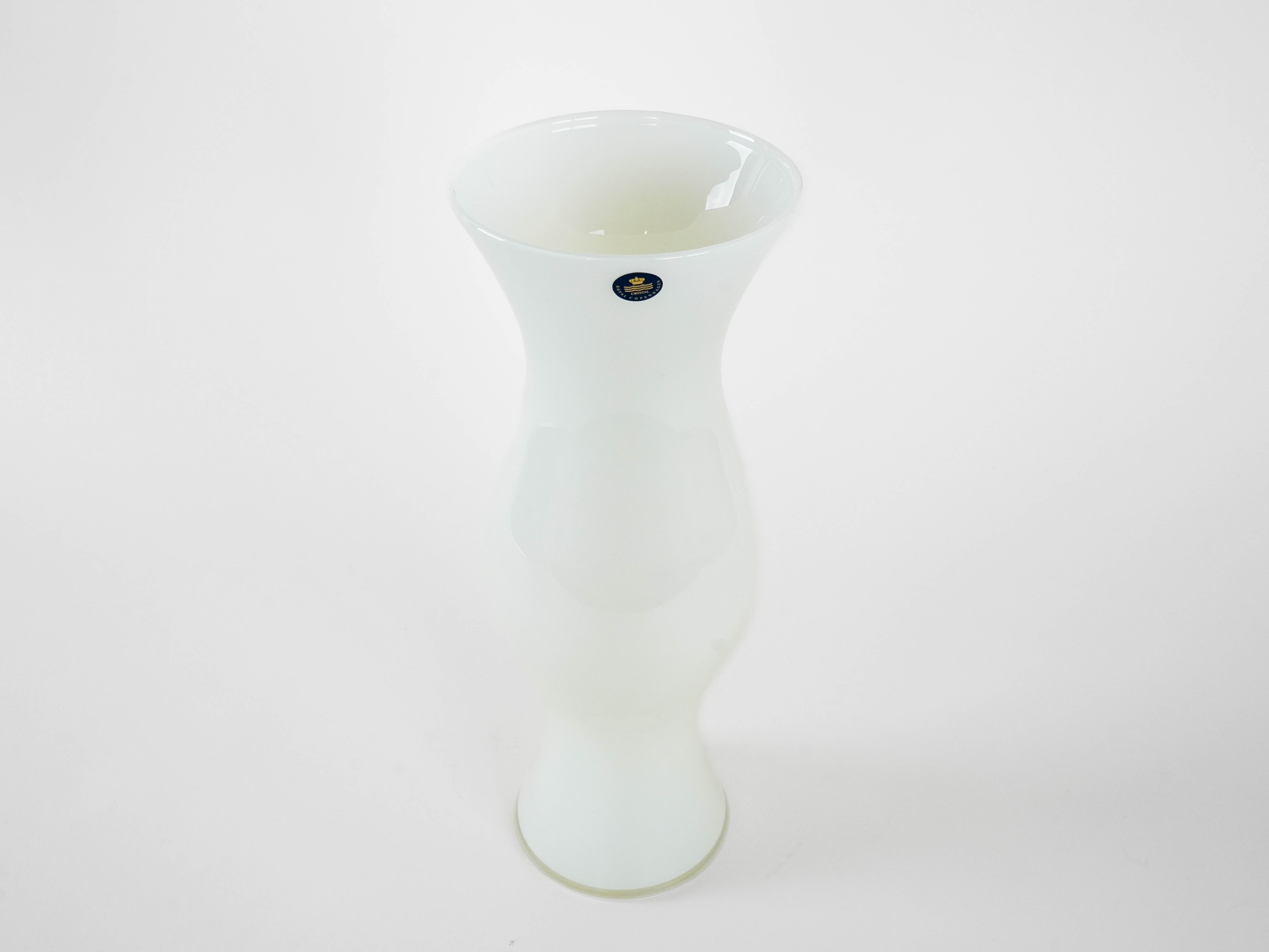 Glass vase White 1970s