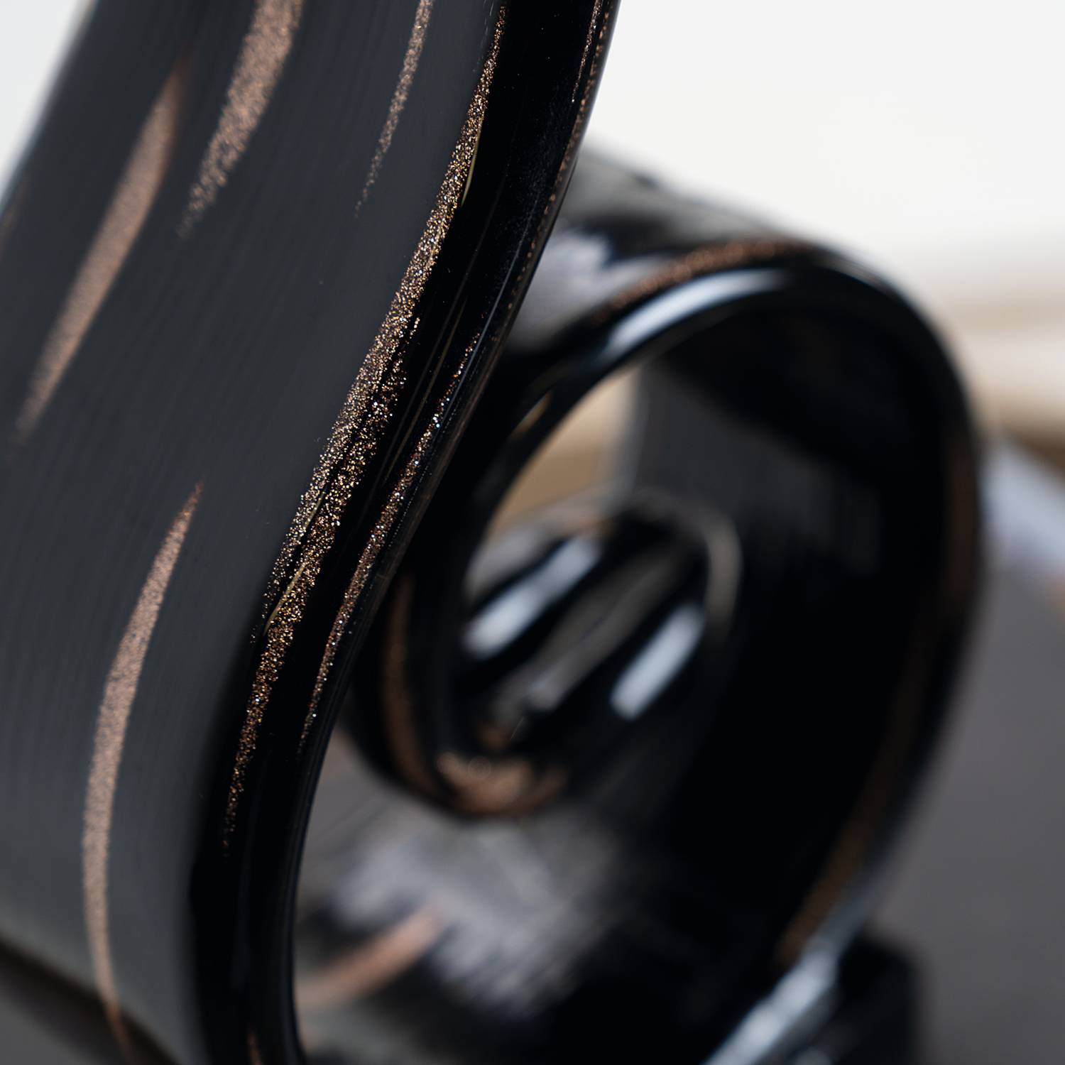 Dekoobjekt Casolare Farbglas Schwarz