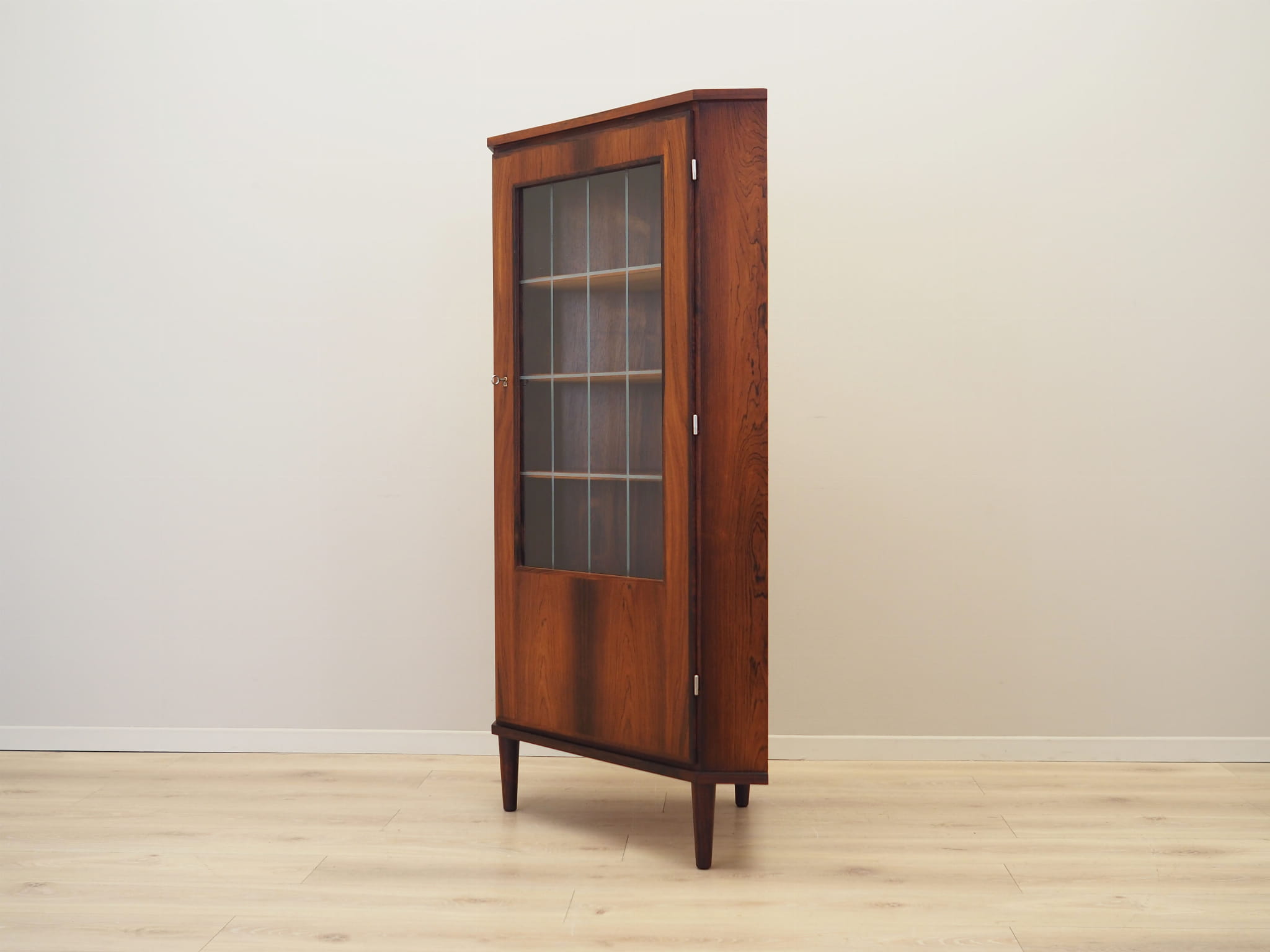 Vintage Vitrine Rosenholz Braun 1970er Jahre