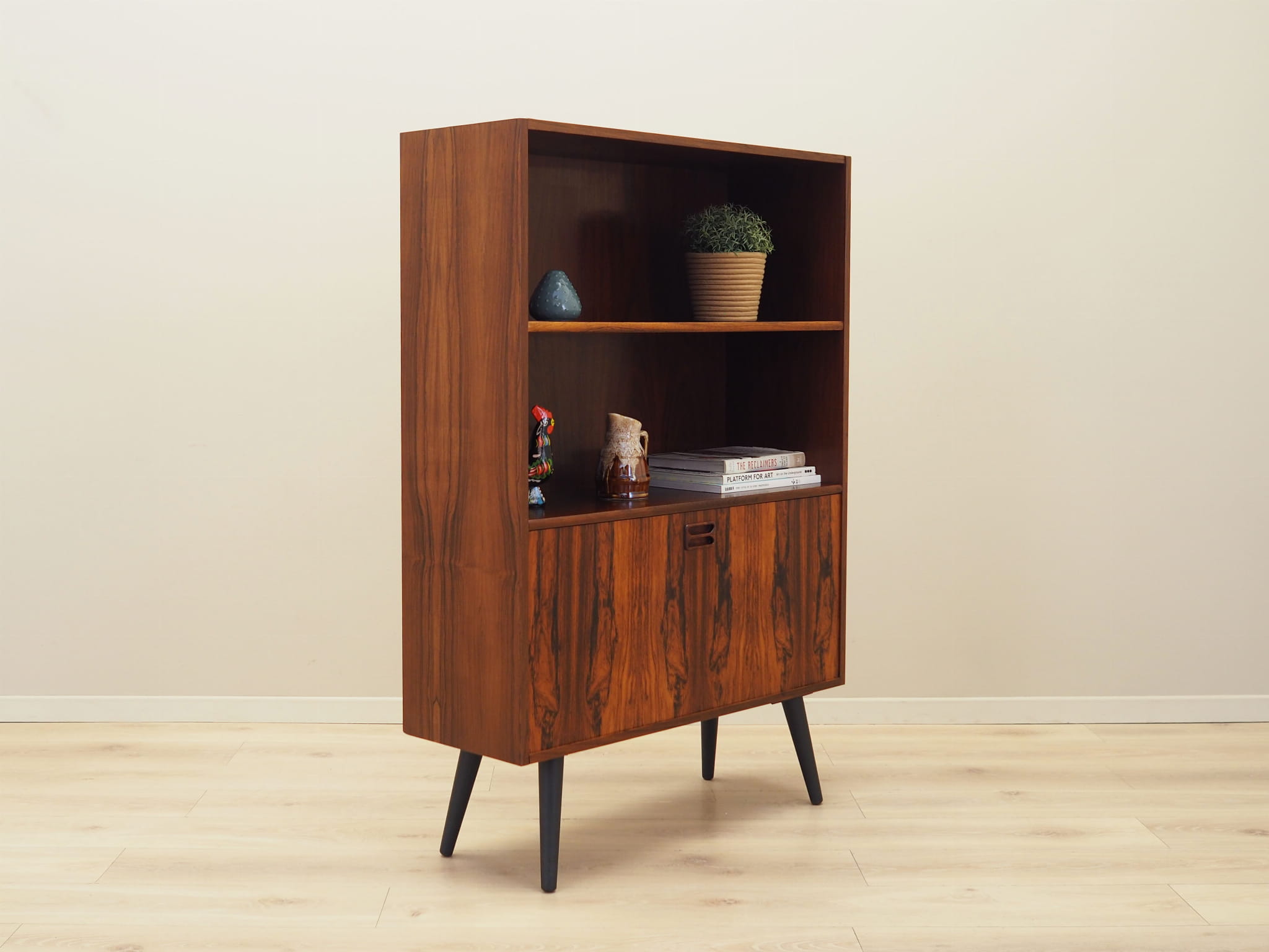 Bücherregal Holz Braun 1970er Jahre 