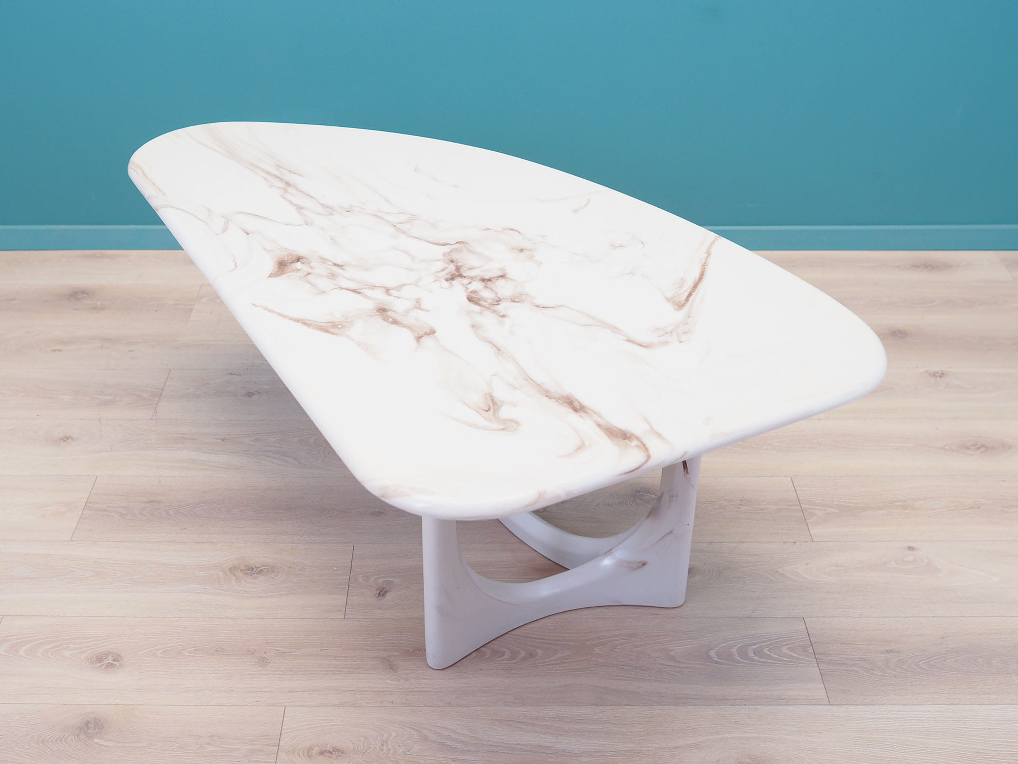 Vintage coffee table stone white 1970s