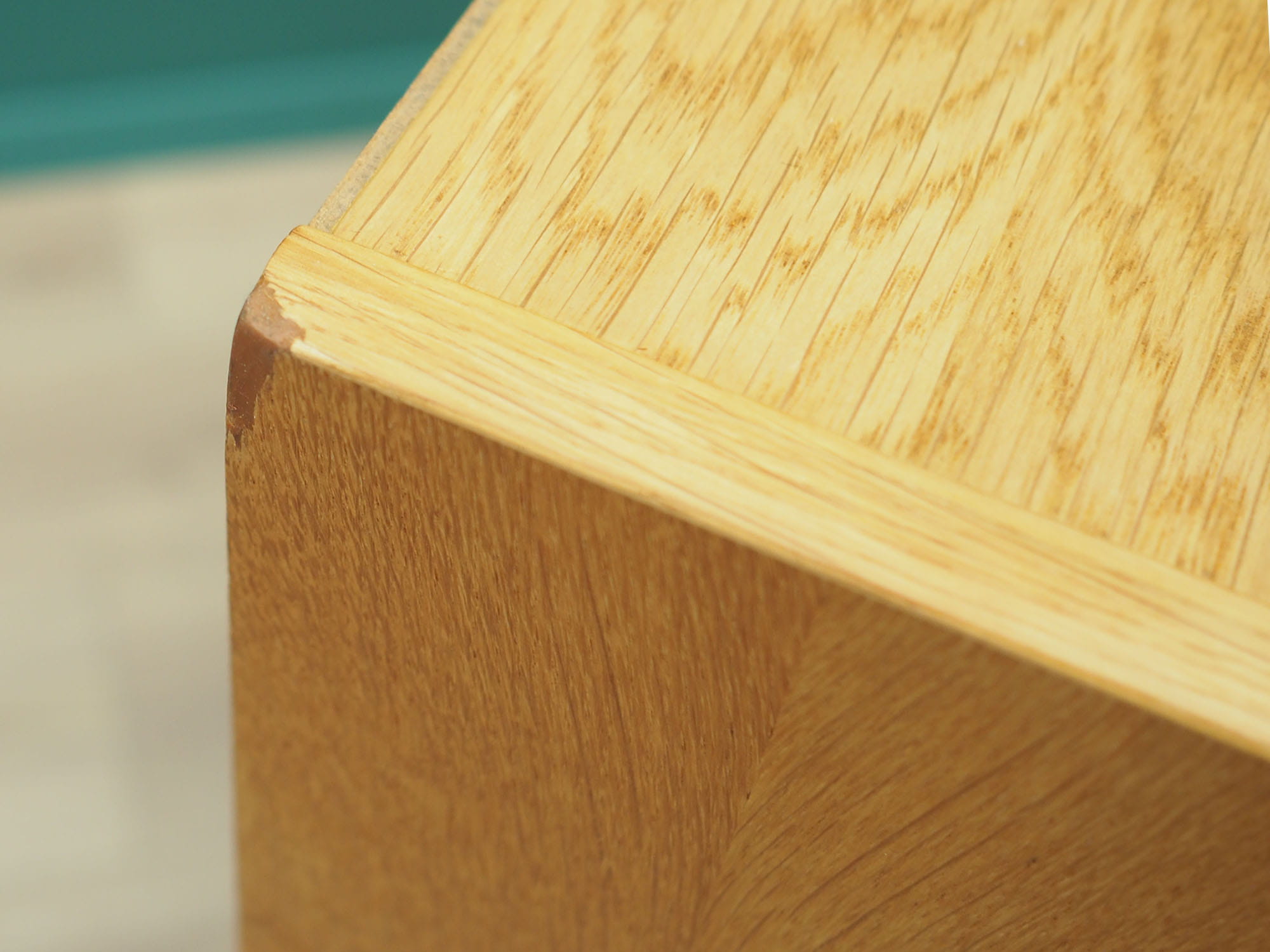 Vintage Bookshelf Ash Wood Brown 1970s