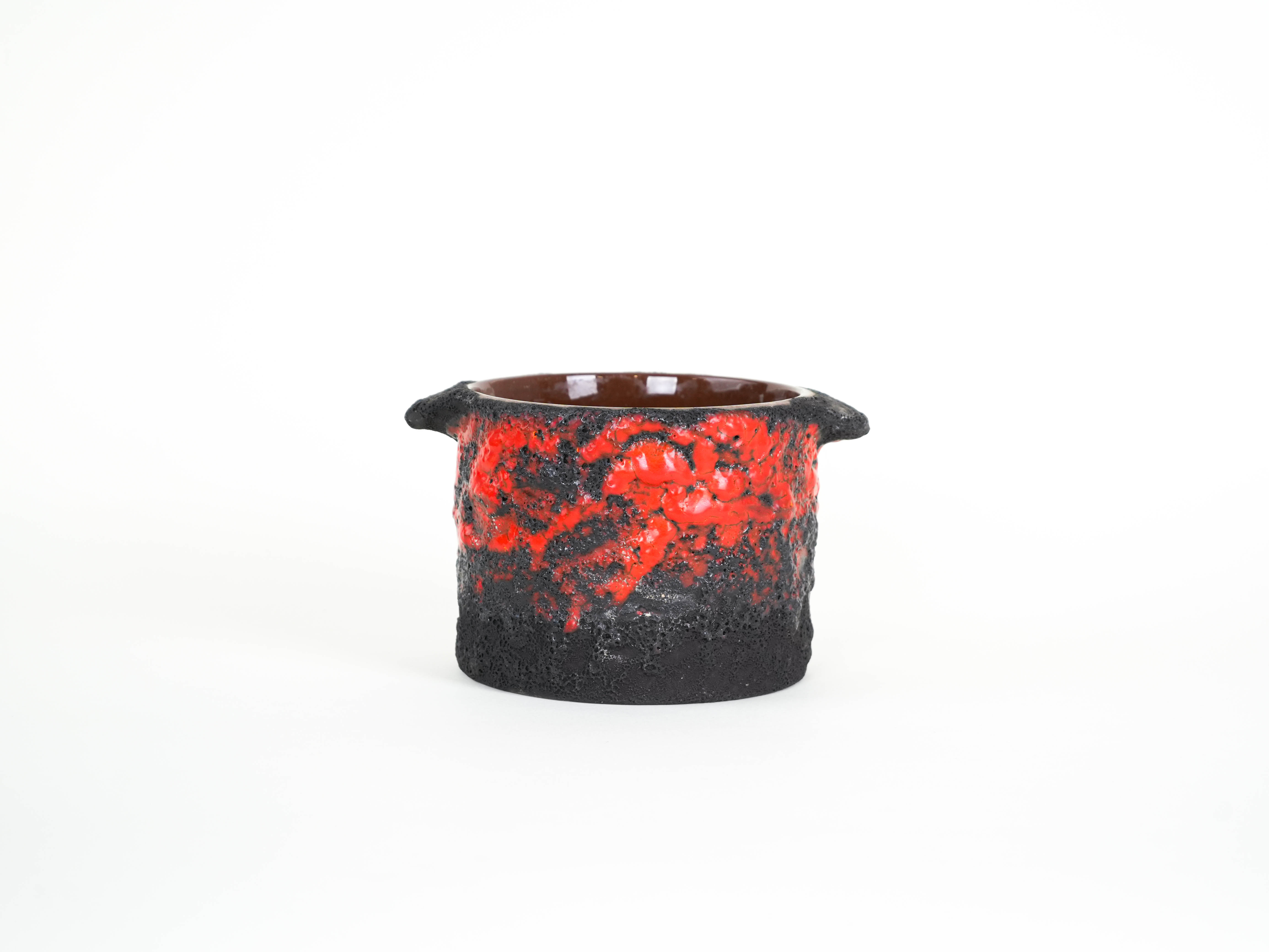 Ceramic vase Fat Lava 1960s