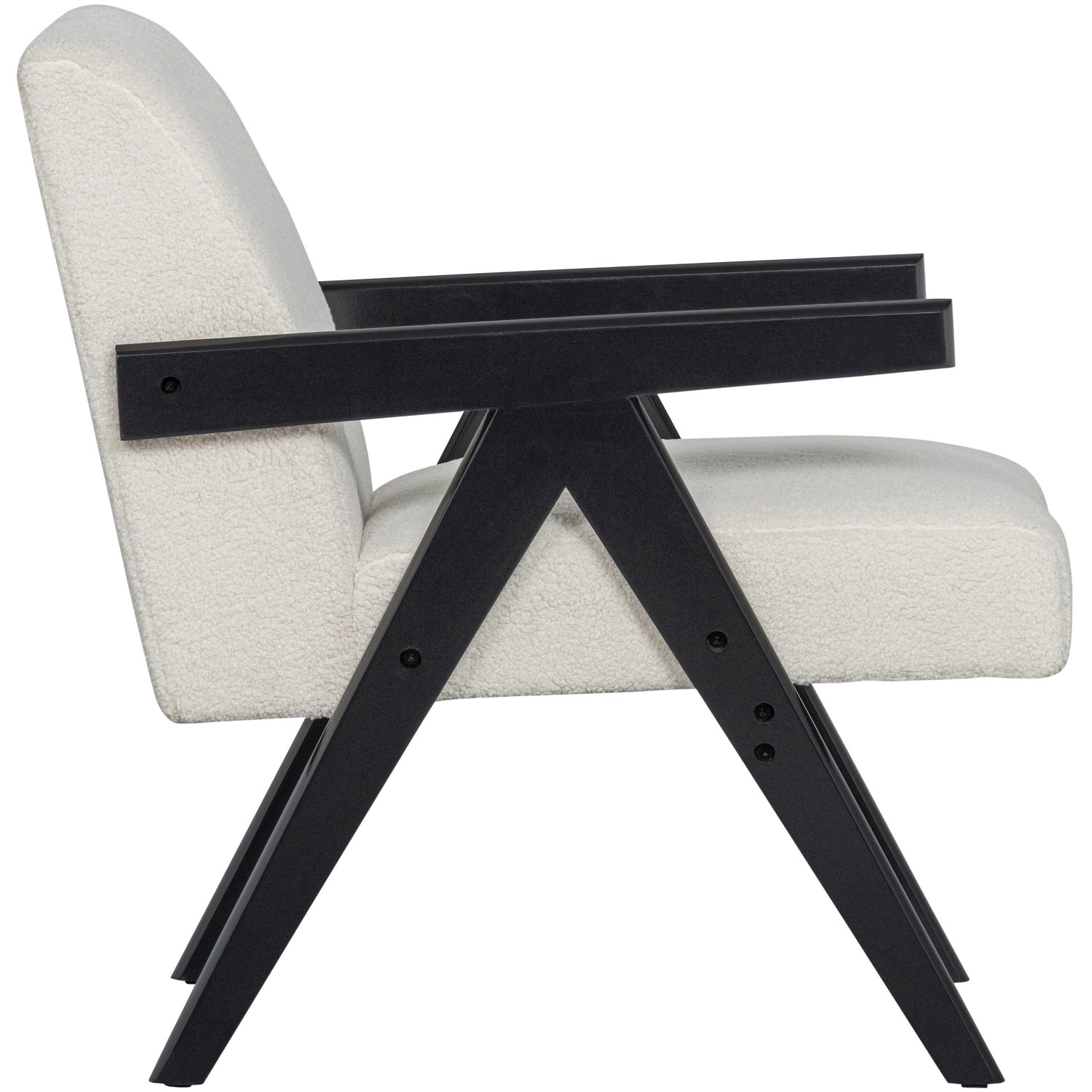 Lowie Sessel Creme Schwarz
