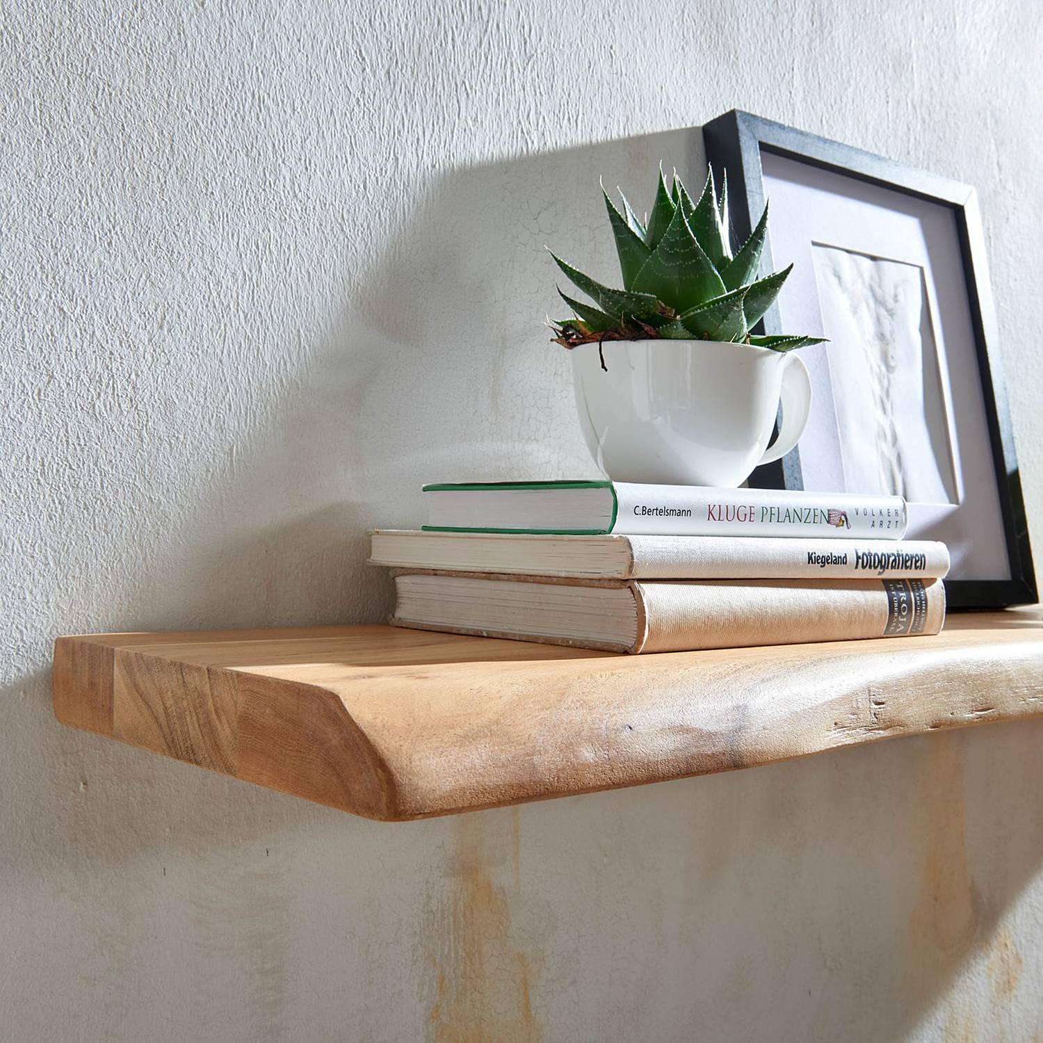 Padola Wandregal Akazie Massiv Braun