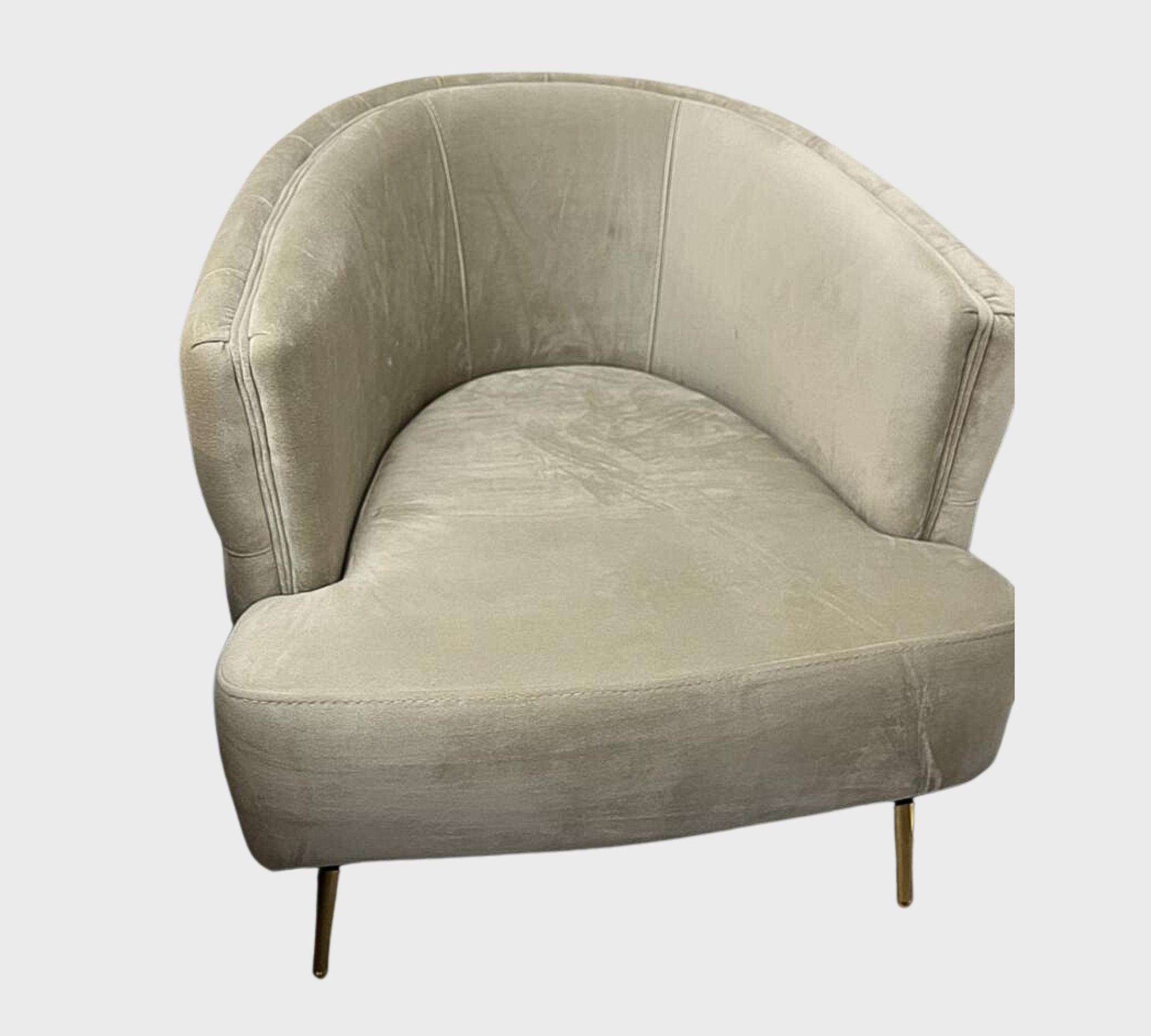 2x Sofa & Sessel Samt Beige
