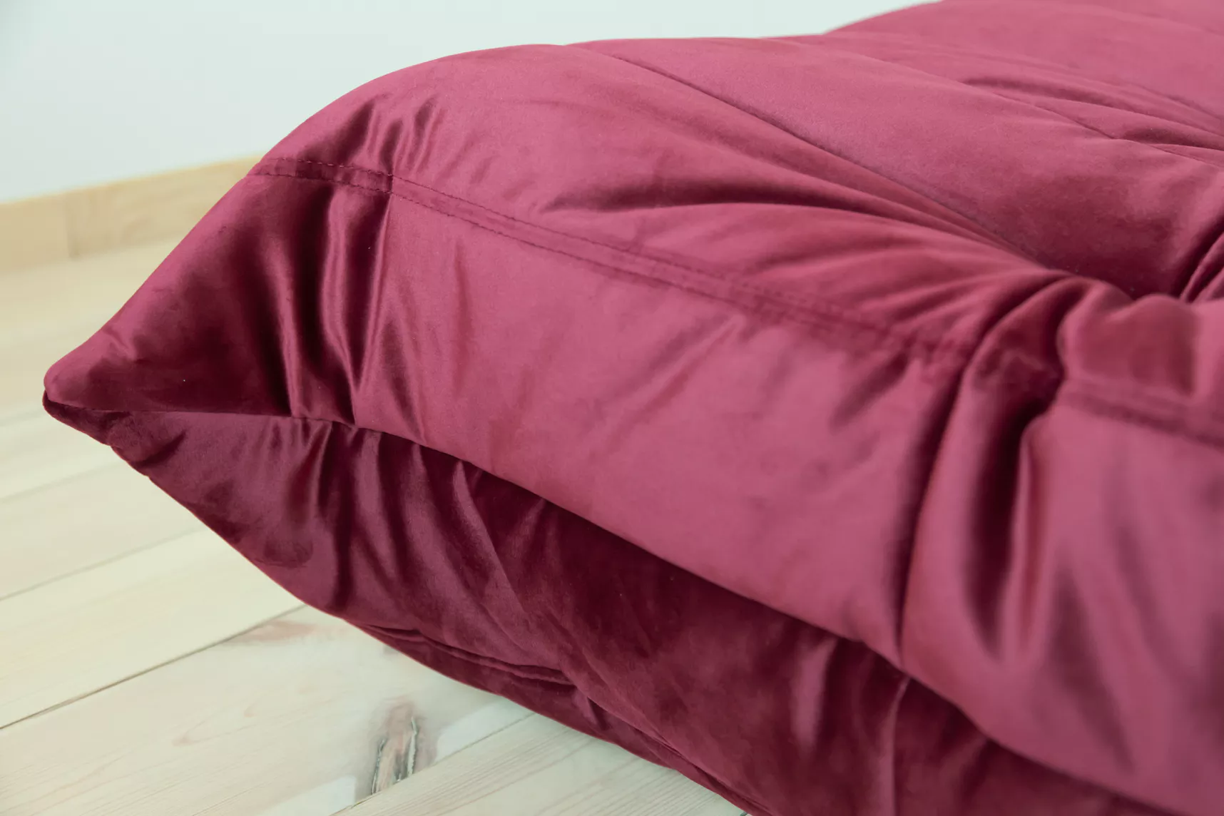 Togo Lounge Set 3-piece Velvet Burgundy