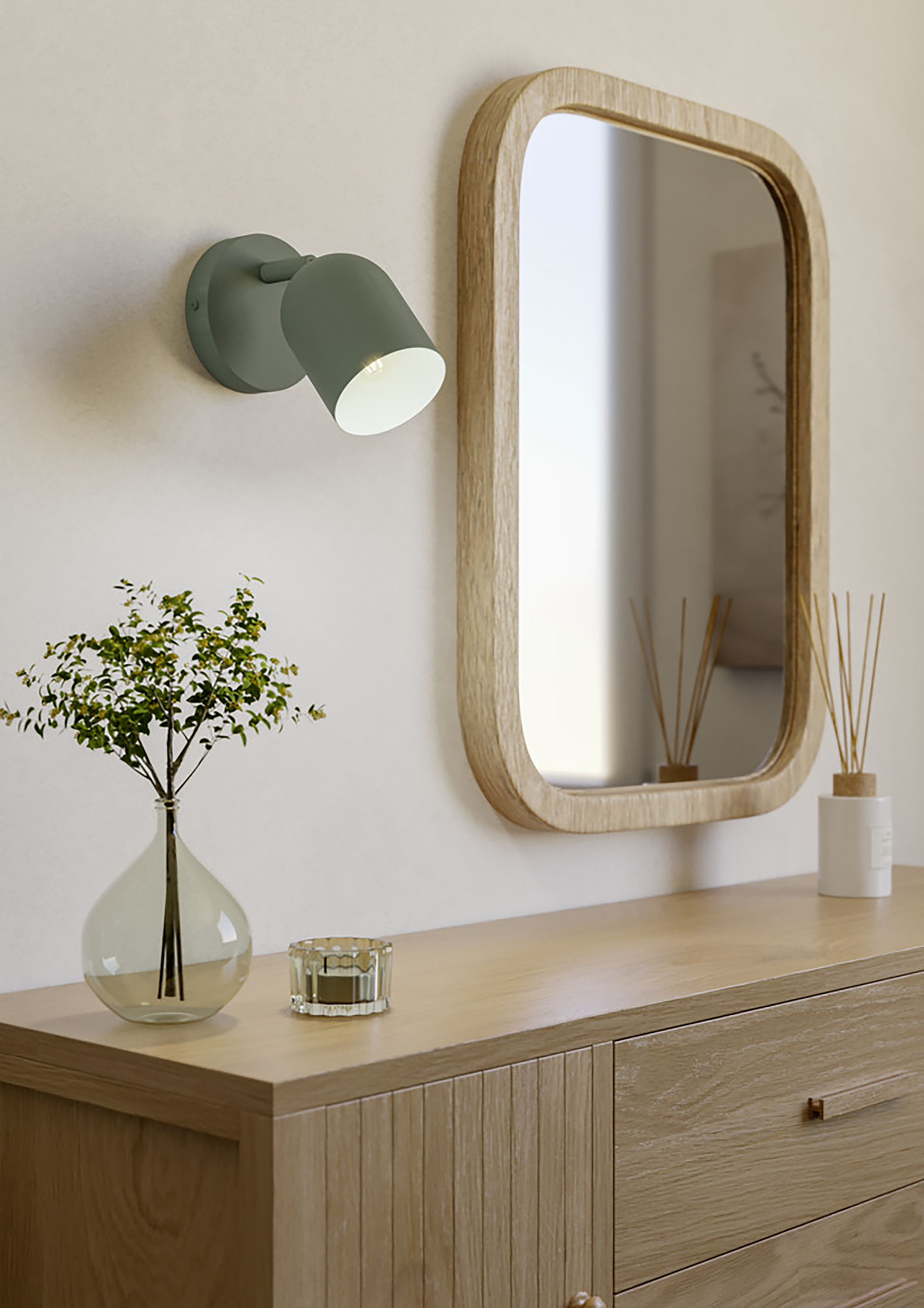 Tilston Wall Light 1-Light Steel Pistachio Green