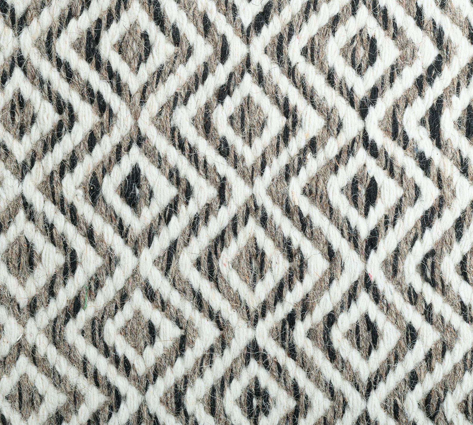 Wollteppich Schurwolle Grau 65 cm x 130 cm