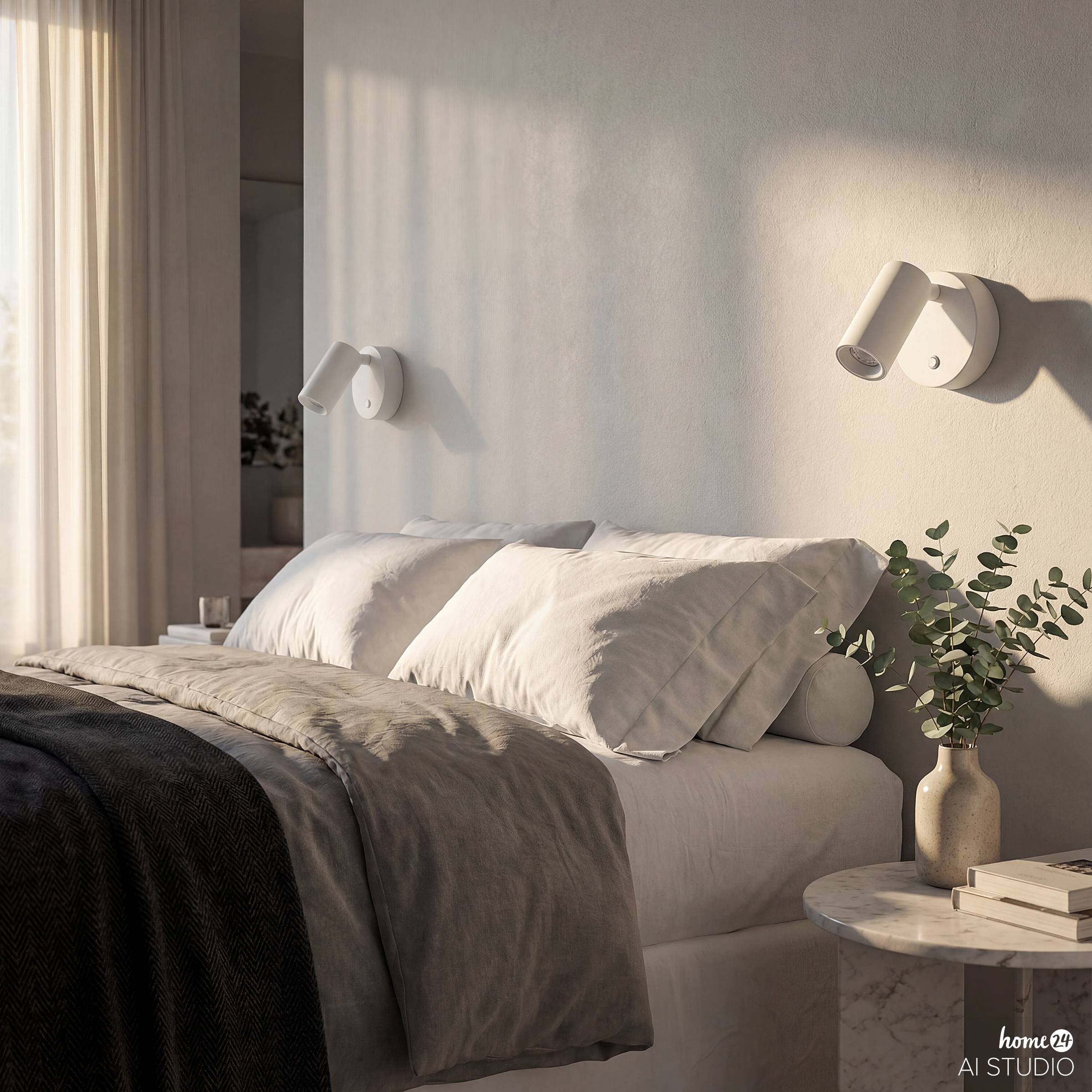 Tepa Akku-Wandleuchte Dimmbar inkl. Fernbedienung Weiß