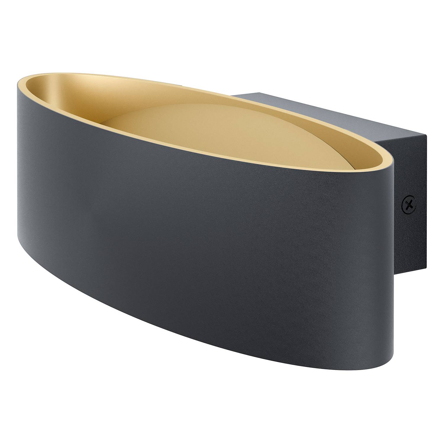 LED-Wandleuchte Maccacari Polycarbonat Aluminium Schwarz