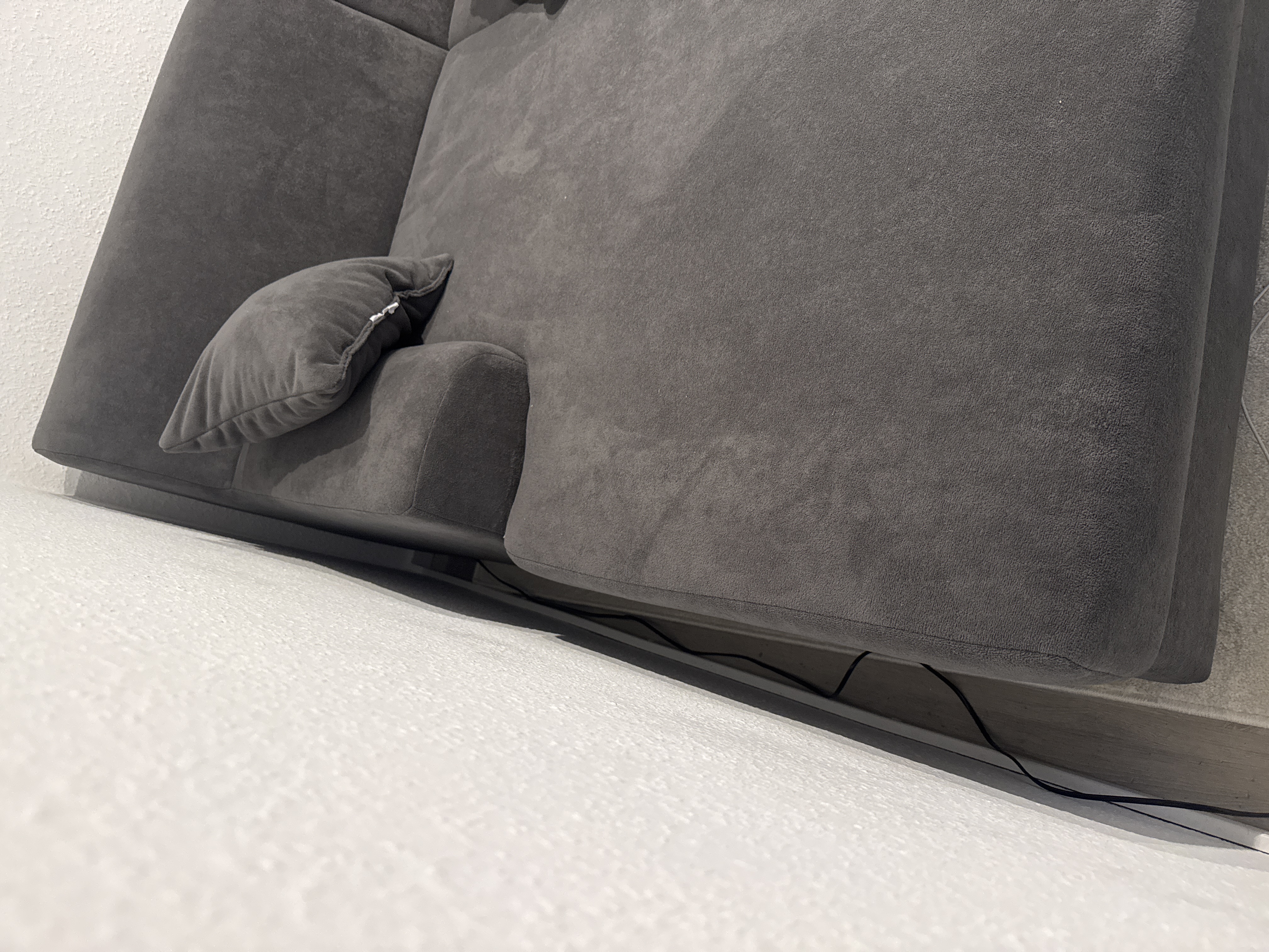 Corner sofa with sleeping function Grey