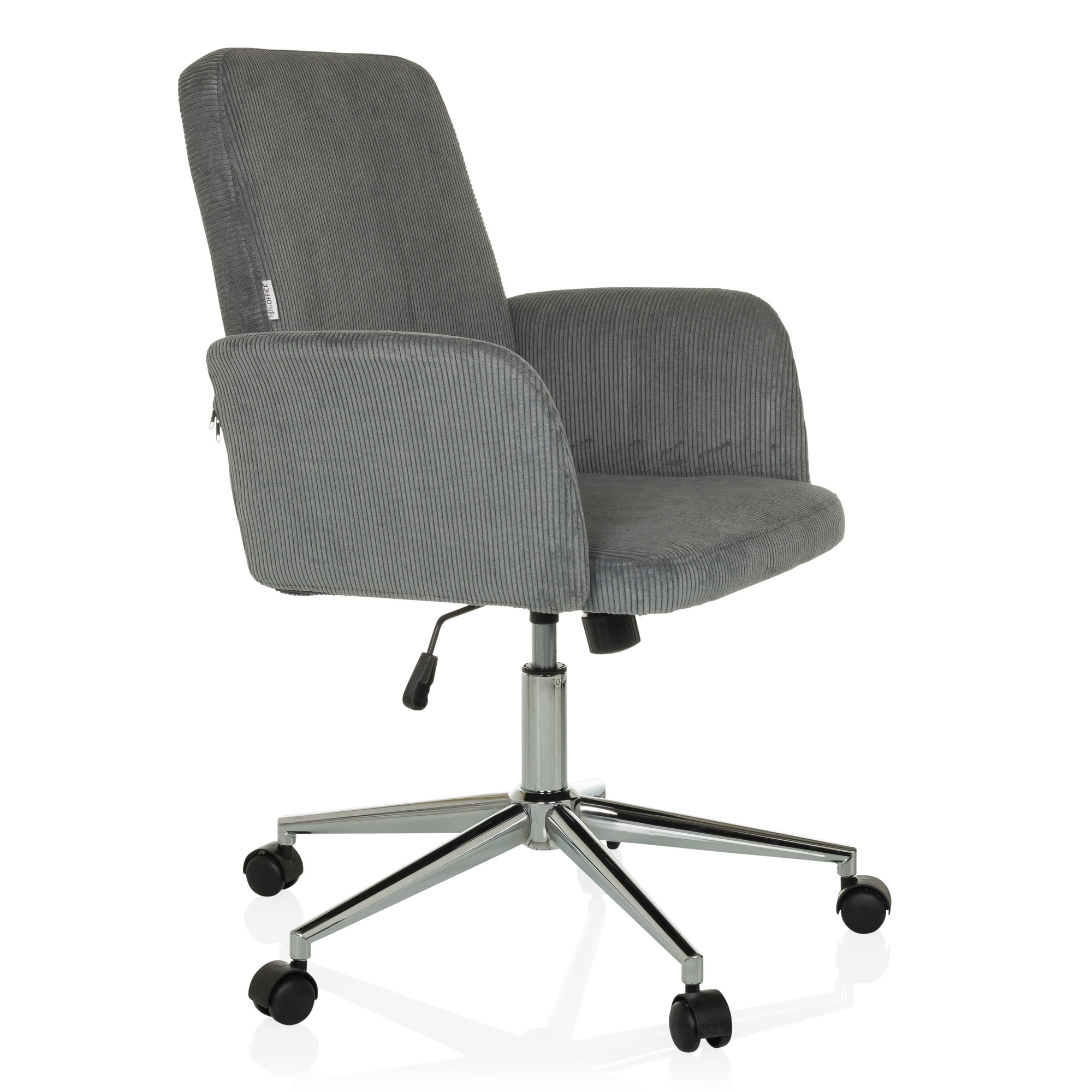 SOLAO CORD Office chair Swivel with casters Cord-look Grey