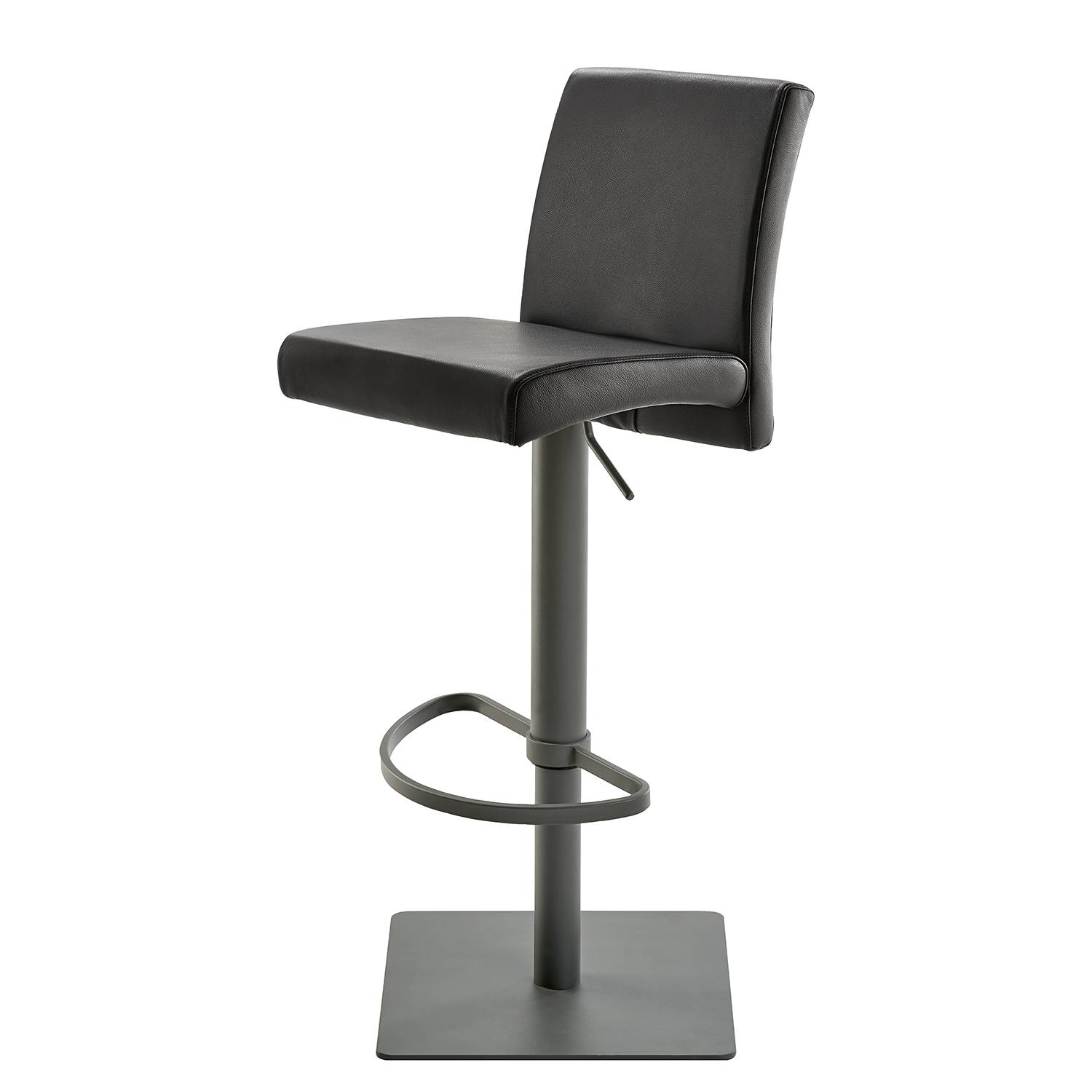Bar and counter stool myTIMO IV stainless steel cowhide