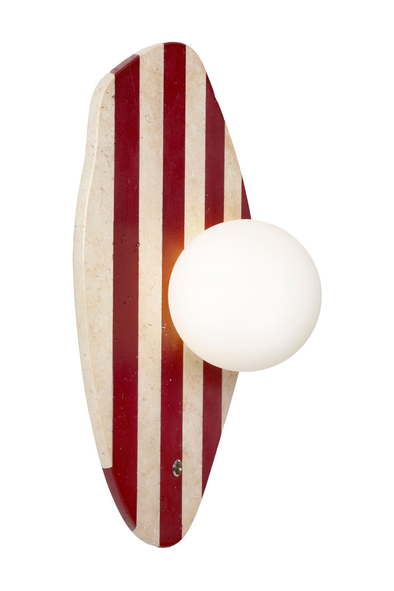 Push Applique Travertino Rosso