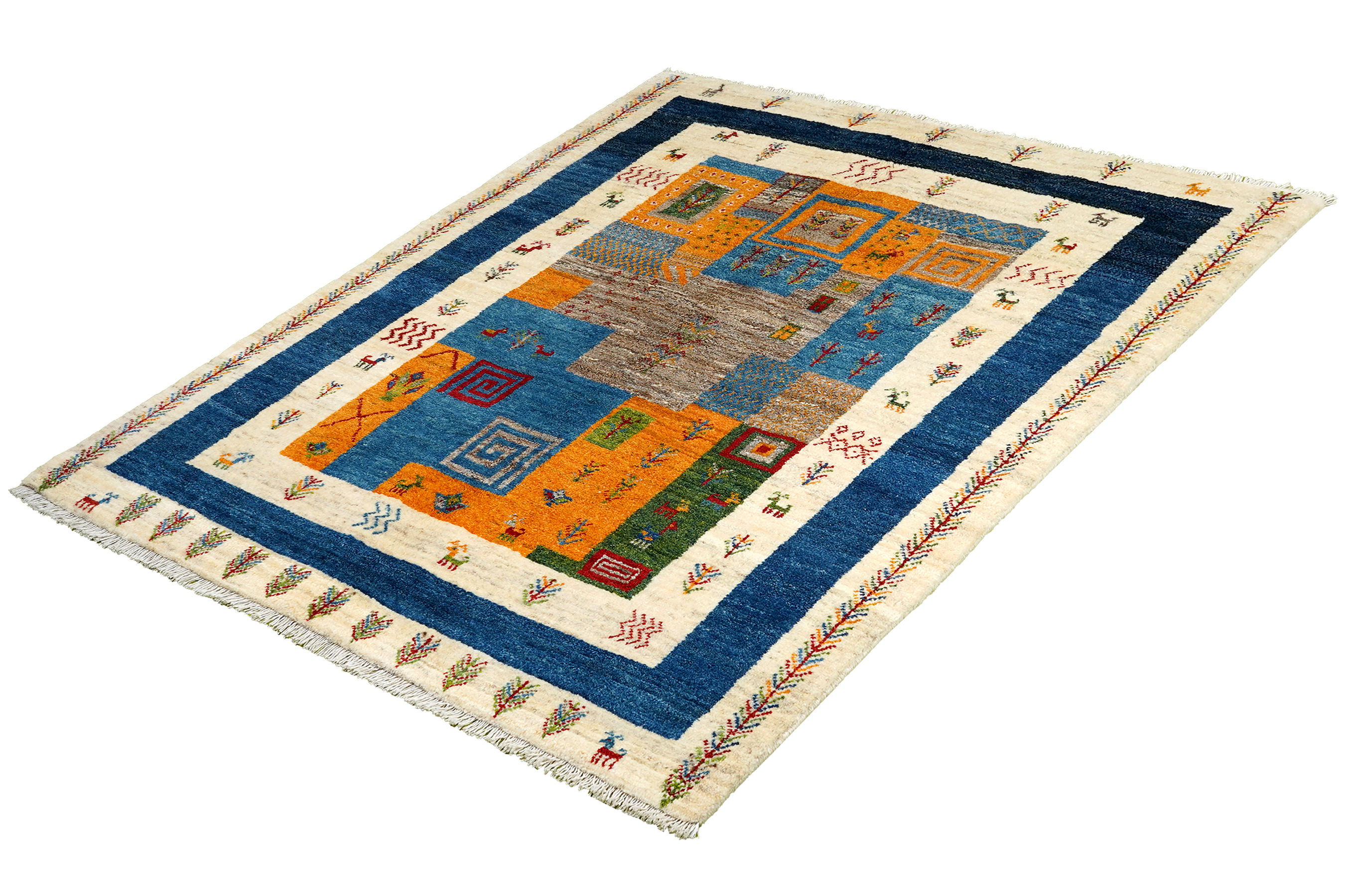 Rizbaf Gabbeh Carpet Wool Multicolored