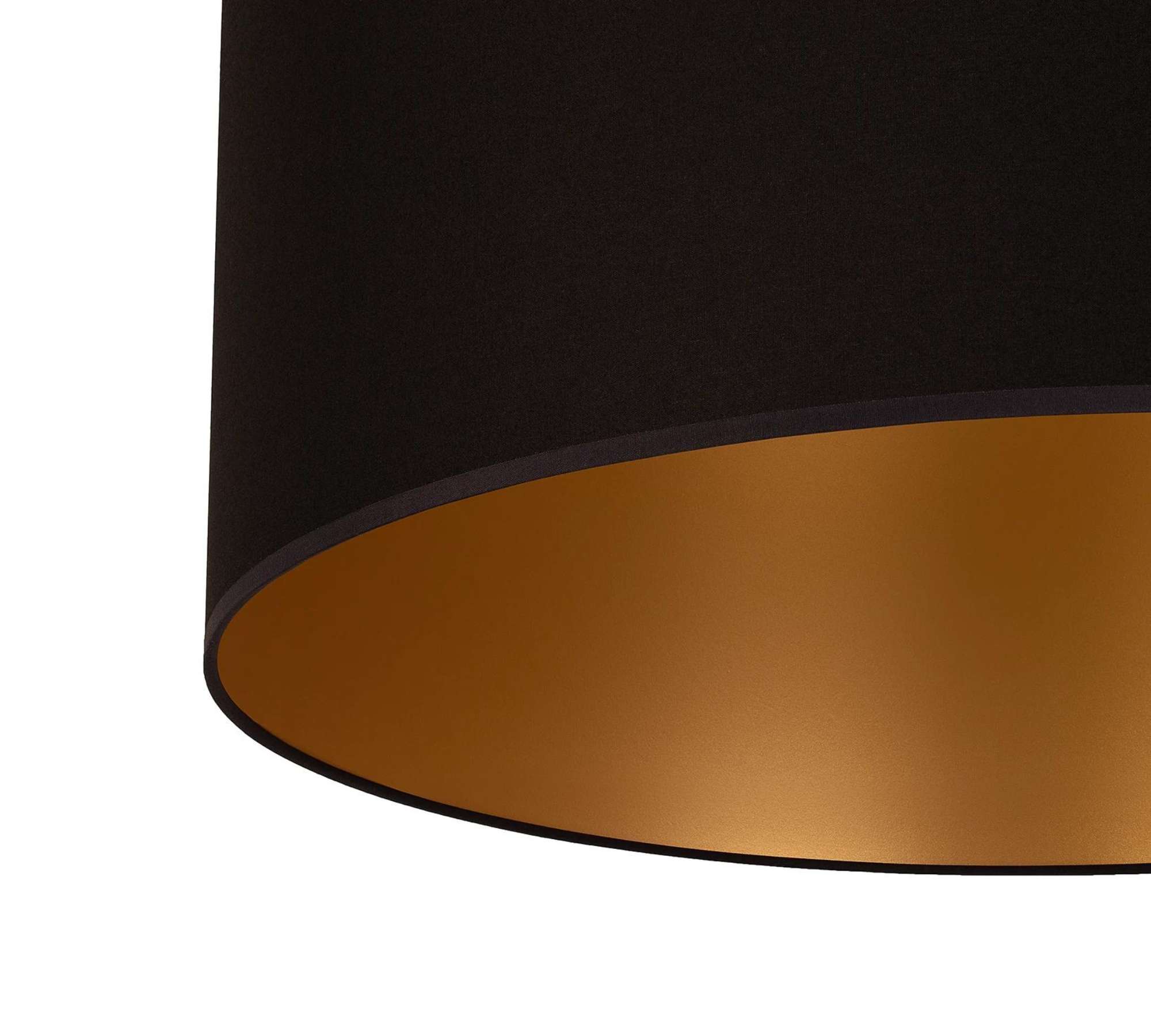 Ceiling light 1-bulb Textile Metal Black