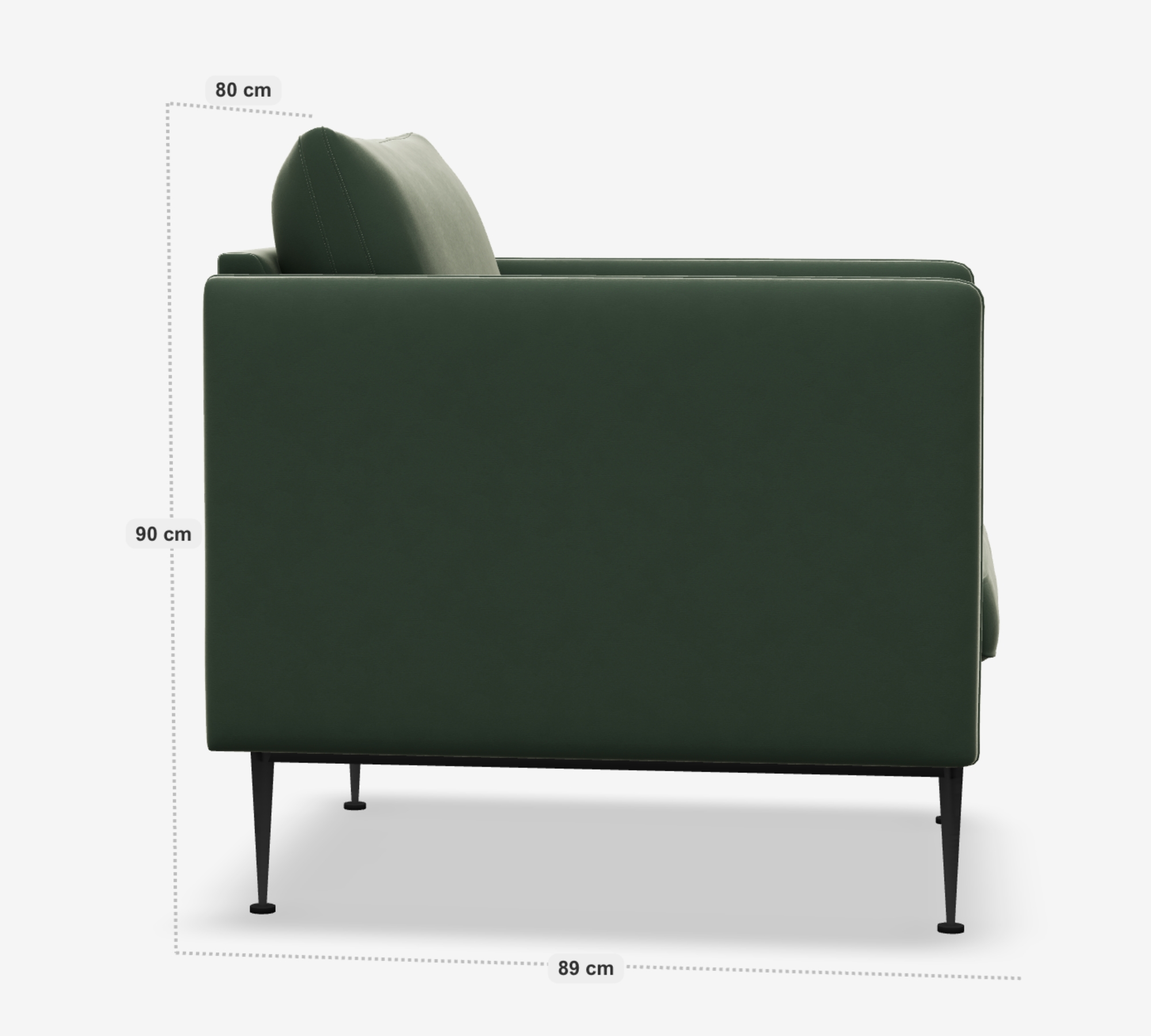 Flamingon Sessel Solemio Dunkelgrün 70