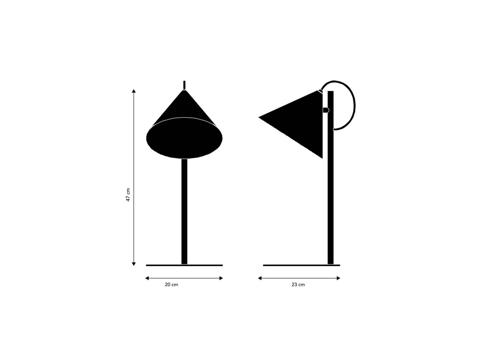 Benjamin Tischlampe Schwarz