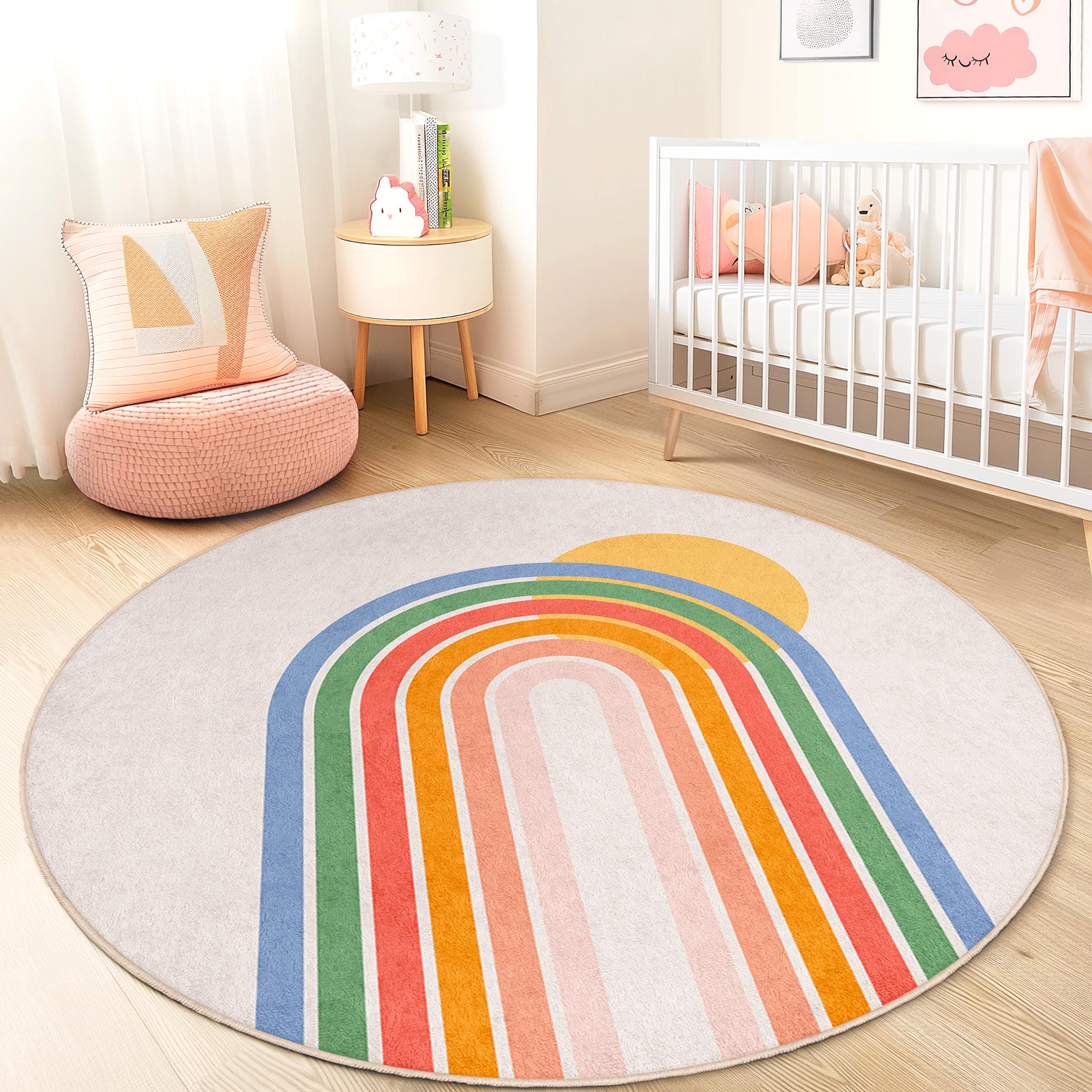 Rainbow Children's Rug Multicolored Ø180cm