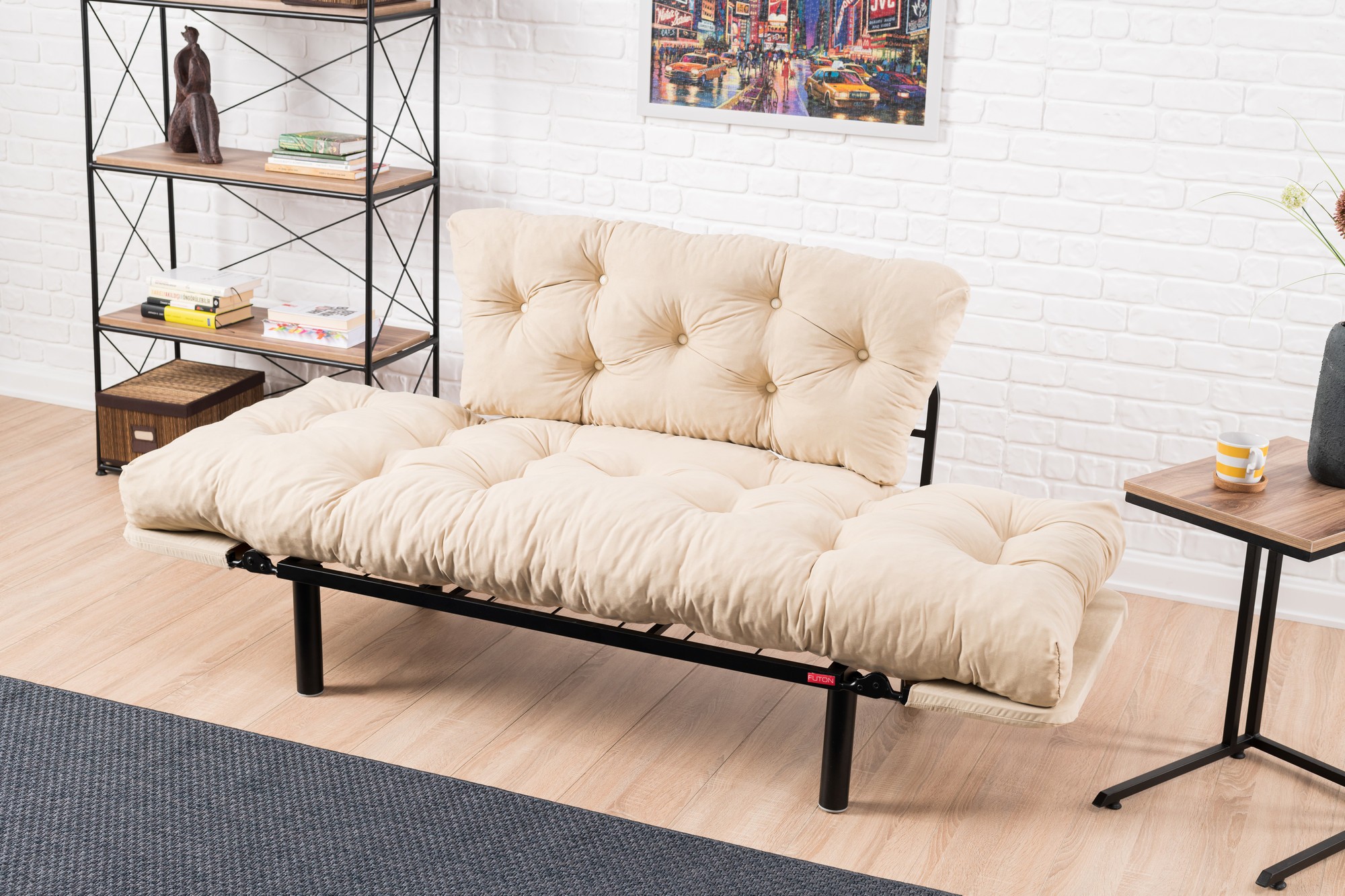 Nitta Schlafsofa 2-Sitzer Creme