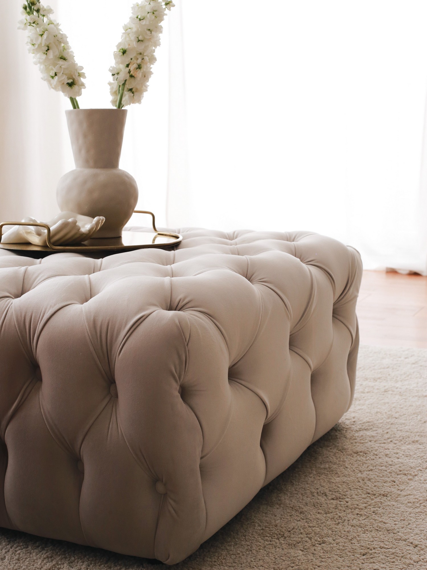 Chester Pouf Creme