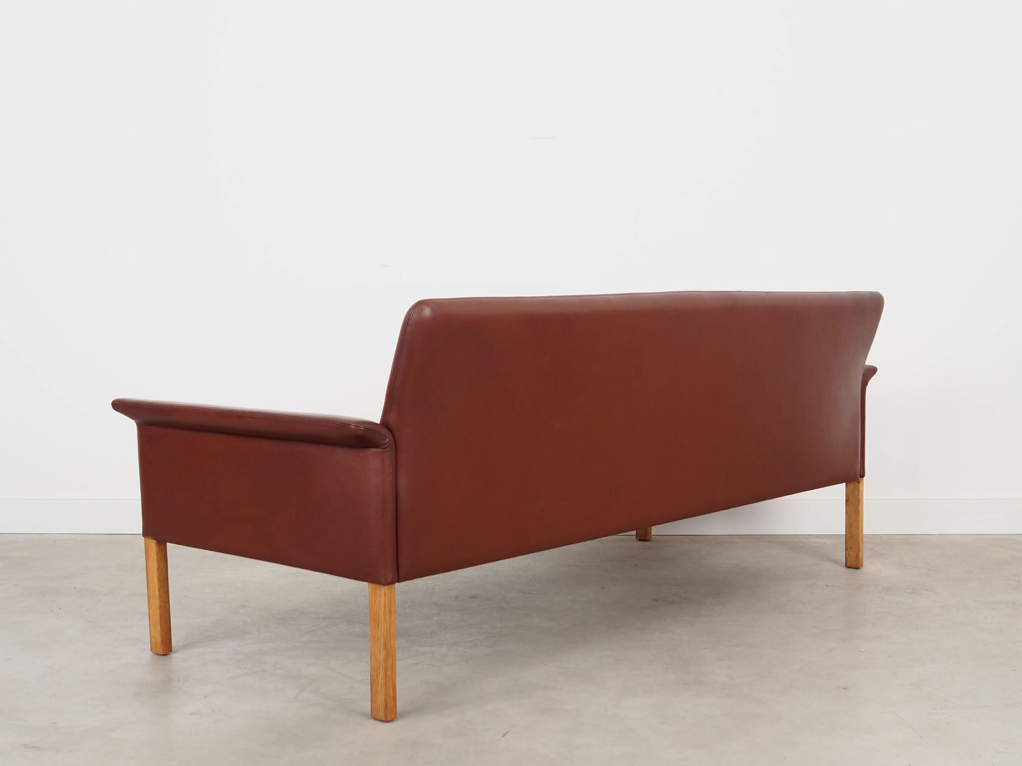 Sofa Leder Braun 1960er Jahre