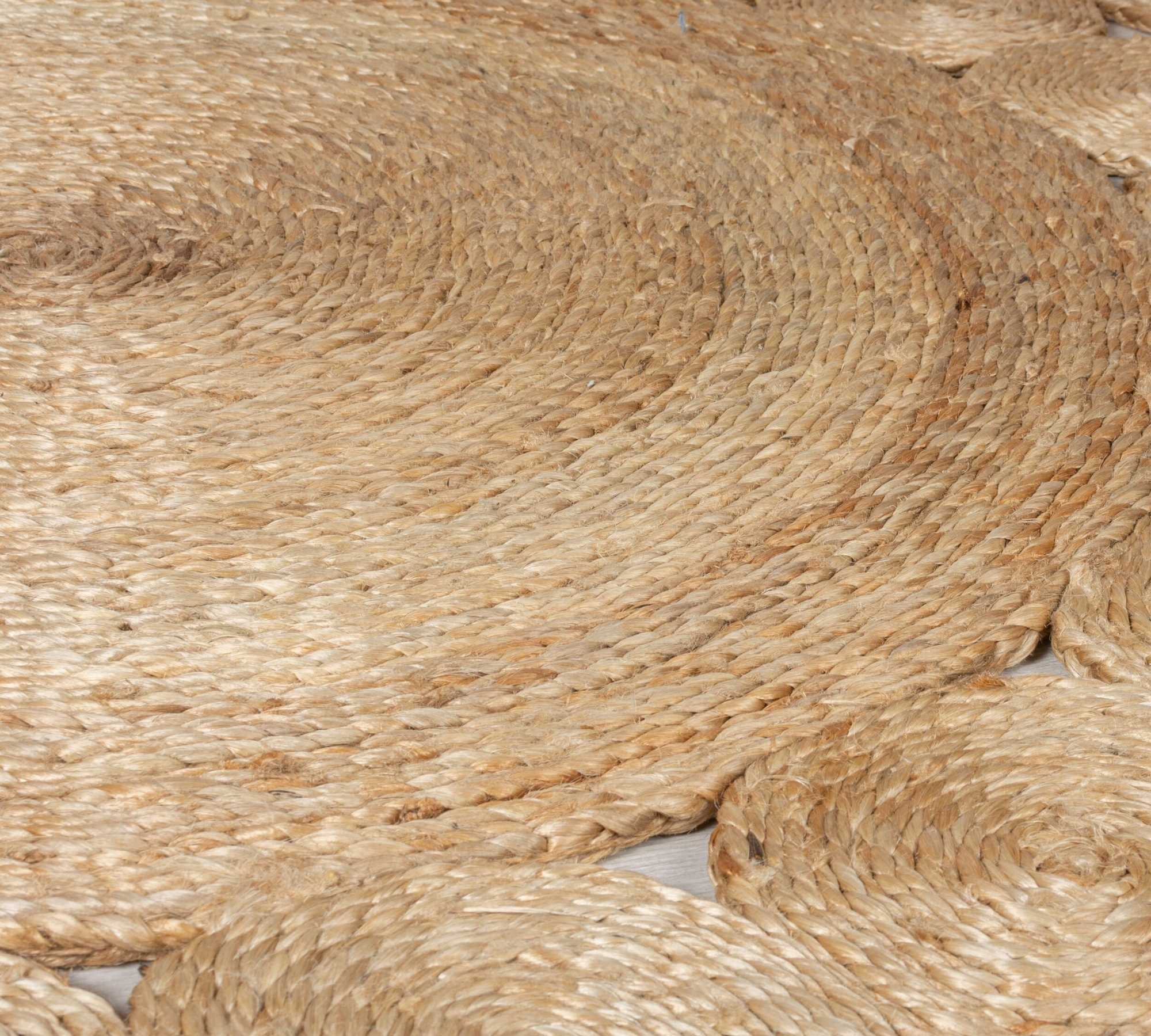 Jute Teppich Arya Handgewebt Natur 150 x 150 cm