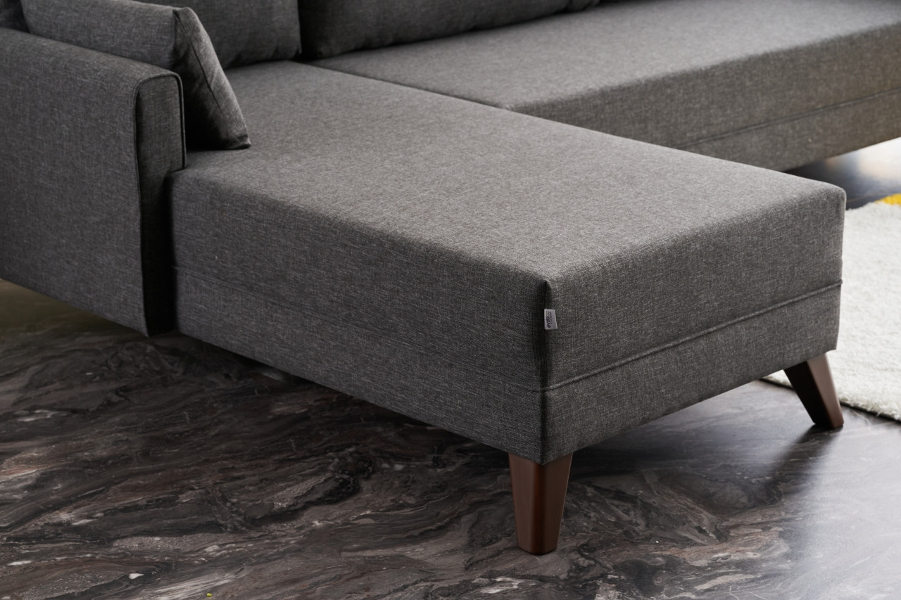 Bella Sofa Récamiere Links  Anthrazit