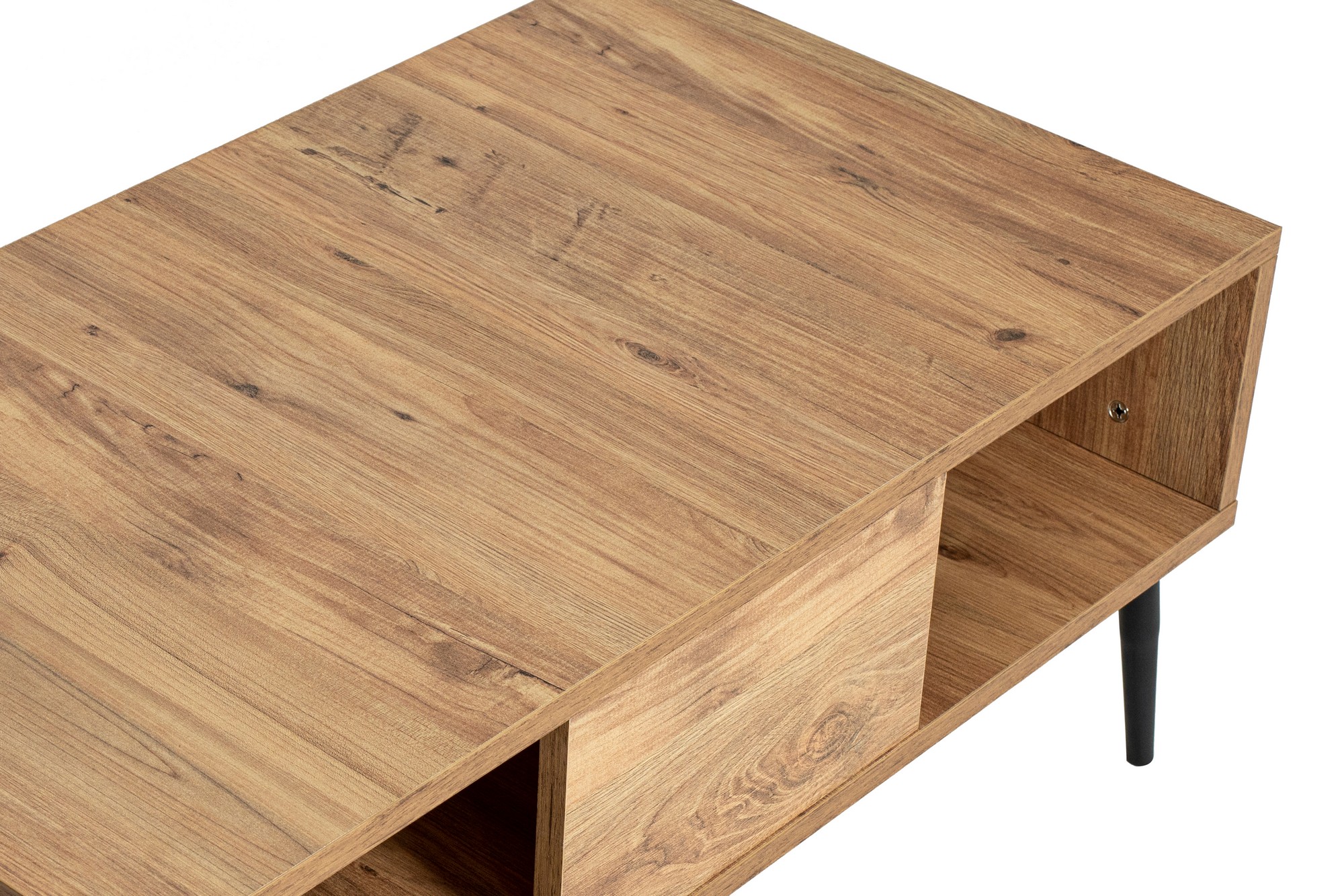 Bukle Couchtisch Holzfurnier Schwarz