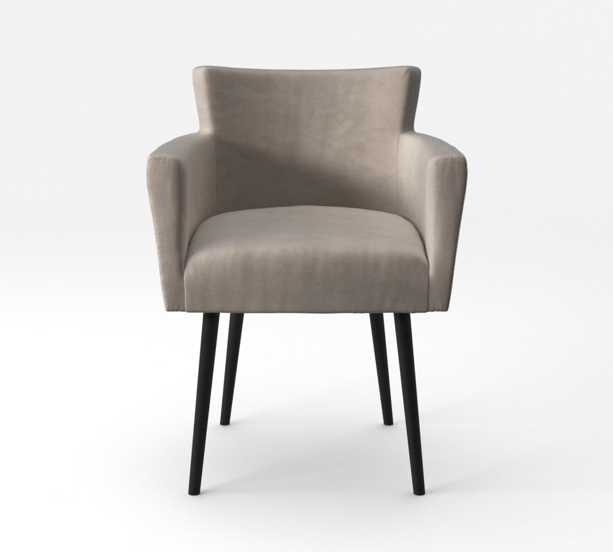Armlehnstuhl Billie Samt Taupe