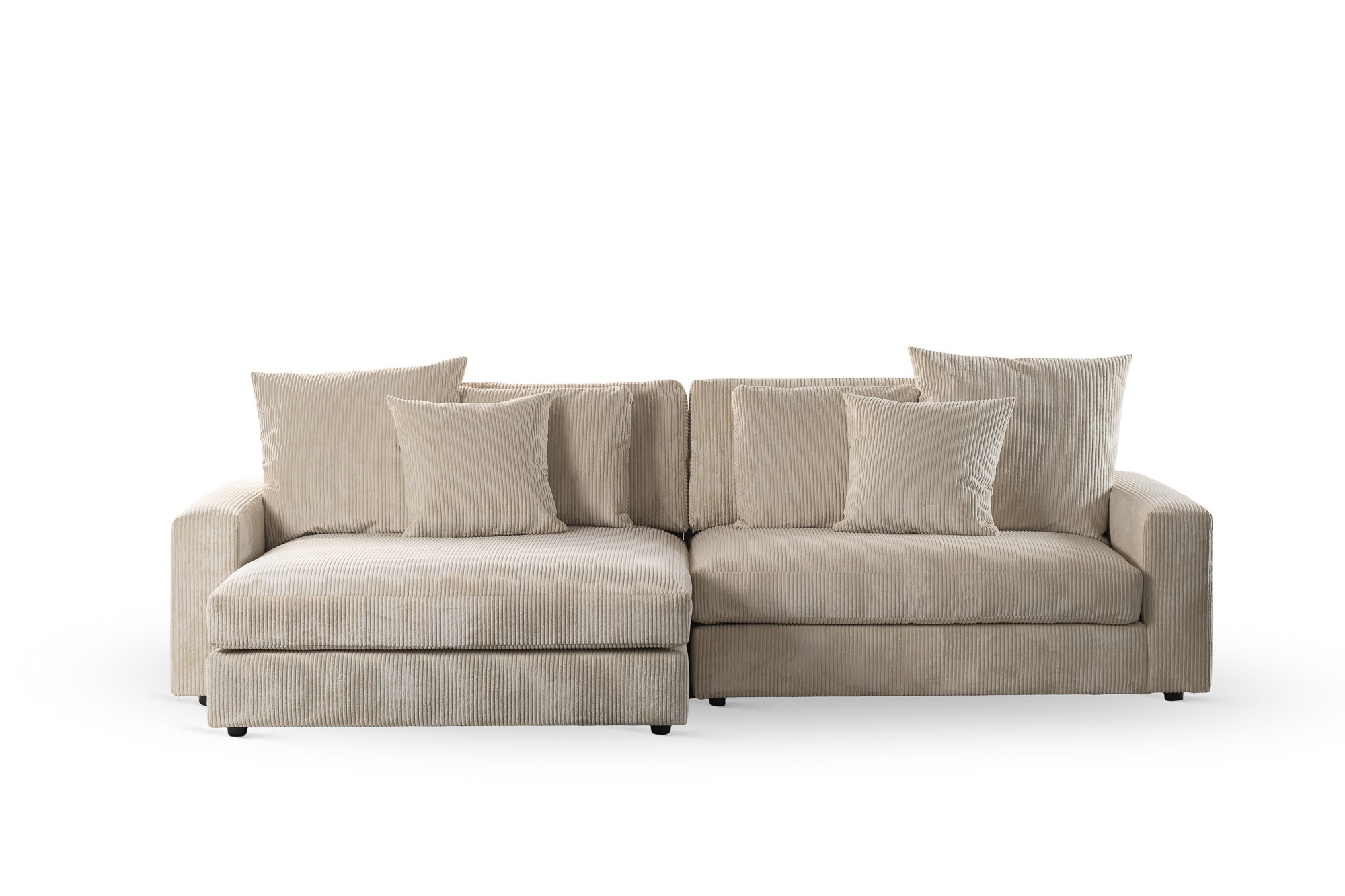 Sofa 3-Seater Right Left Beige