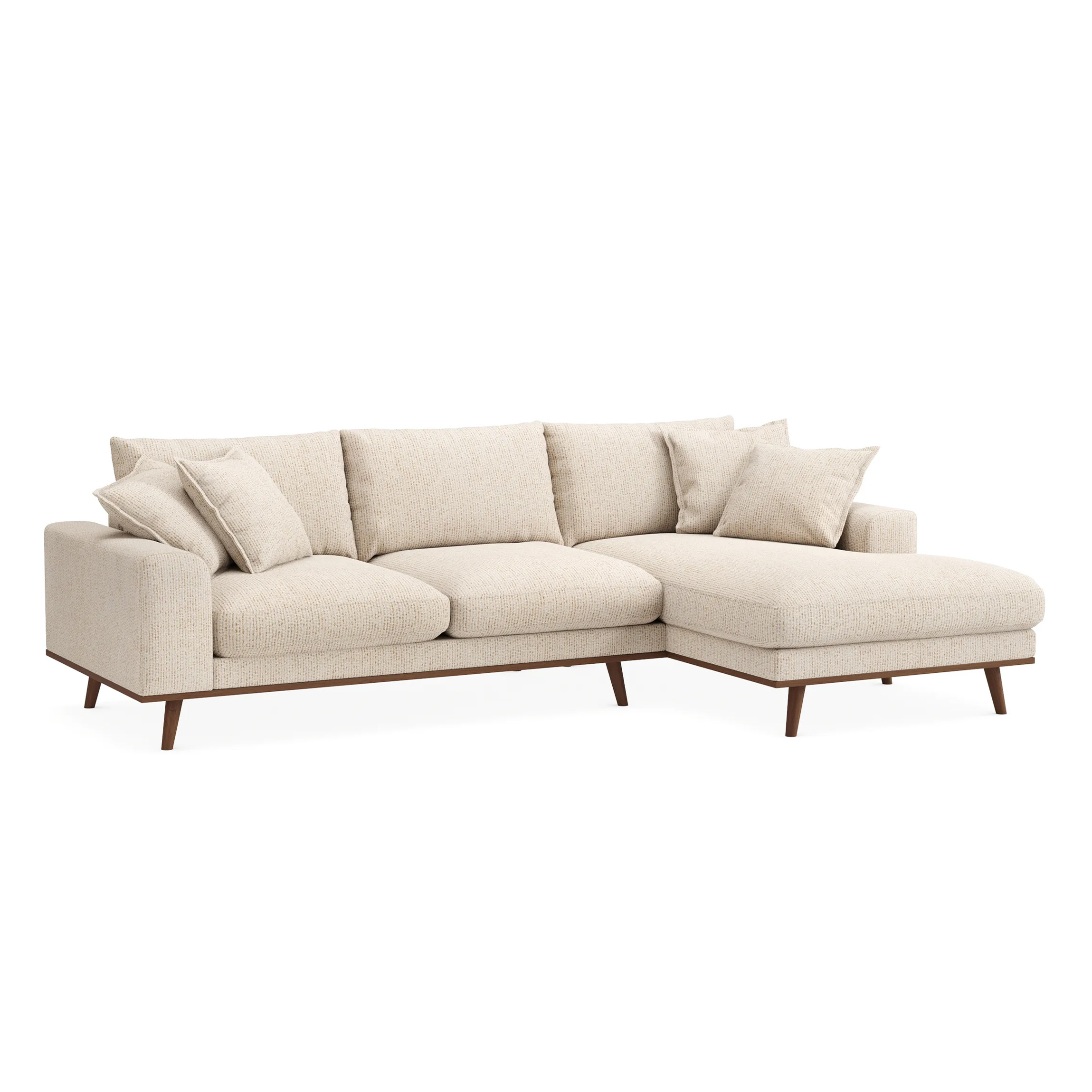 Ecksofa Harper 3-Sitzer Rechts Beige