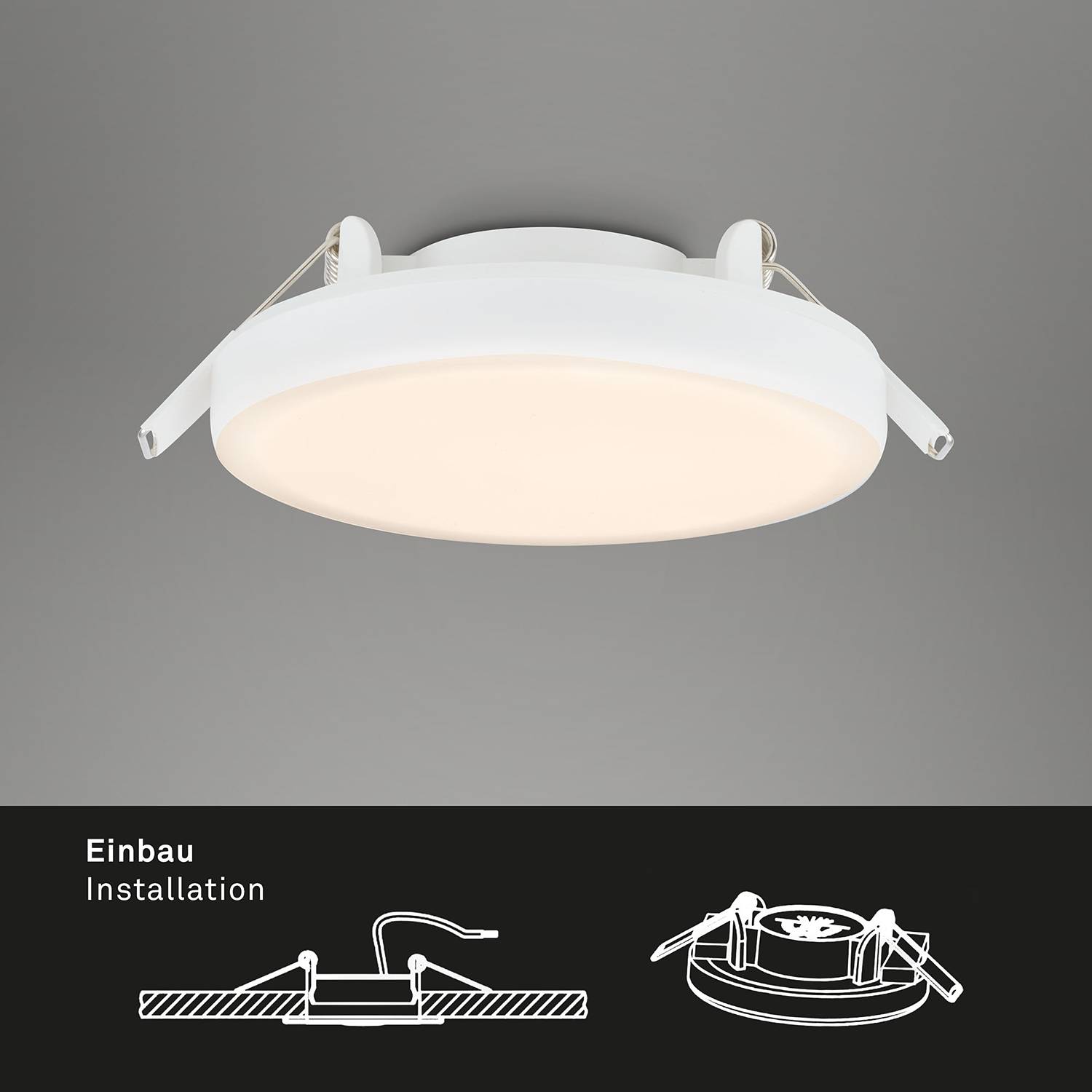 LED-Einbauleuchte Plat I Weiß Ø 10cm