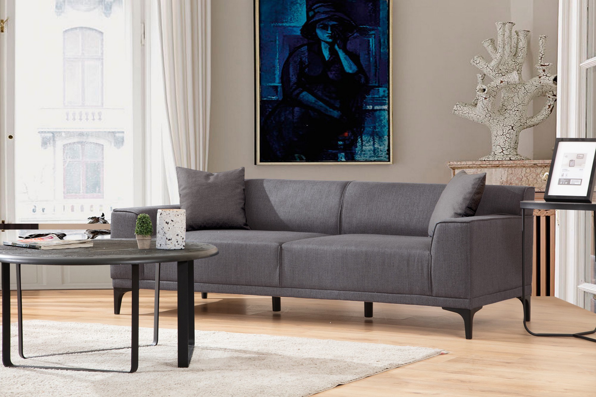 Petra 3 Sofa Anthrazit