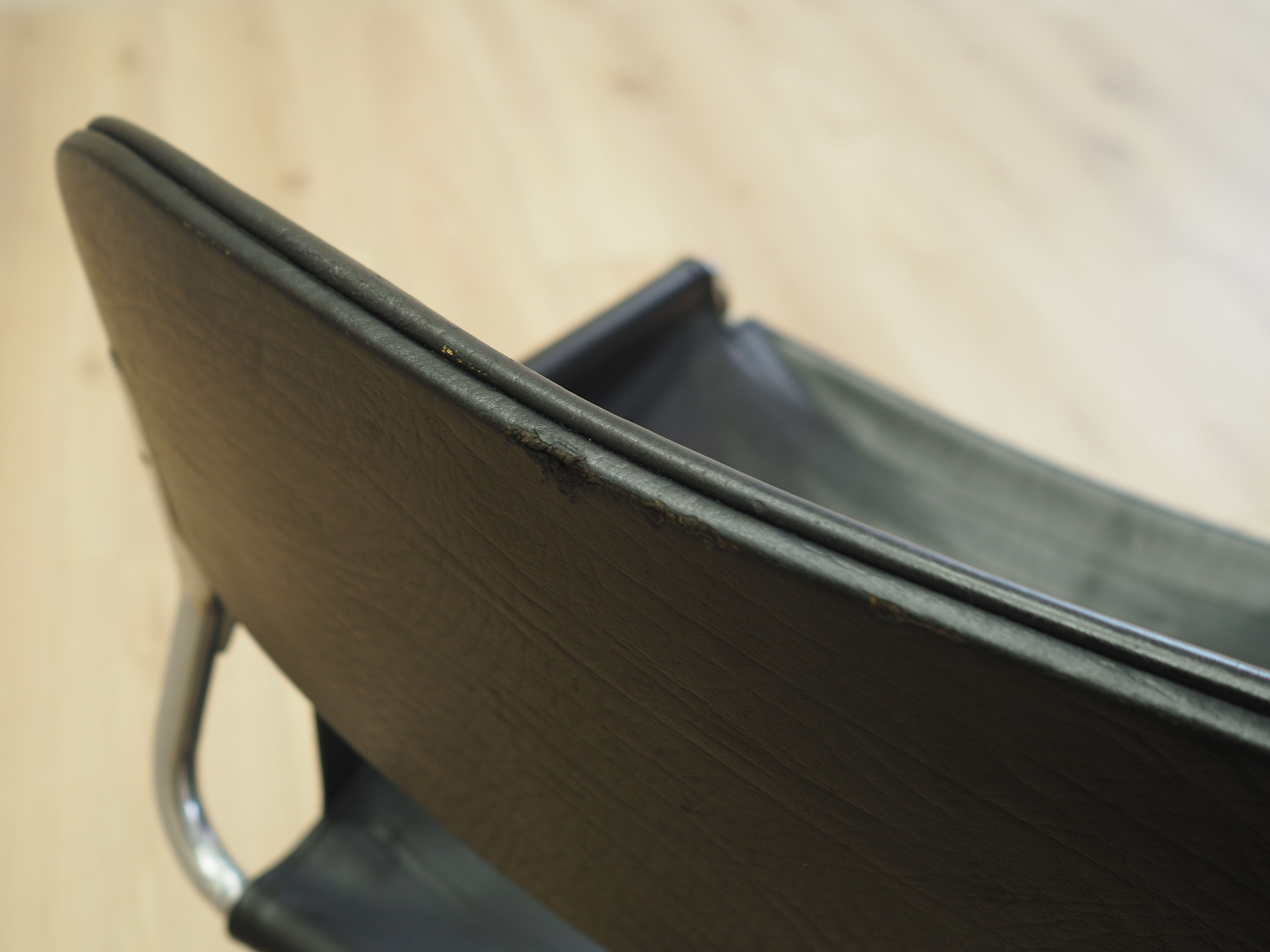 Esszimmerstuhl Leder 1970er Jahre