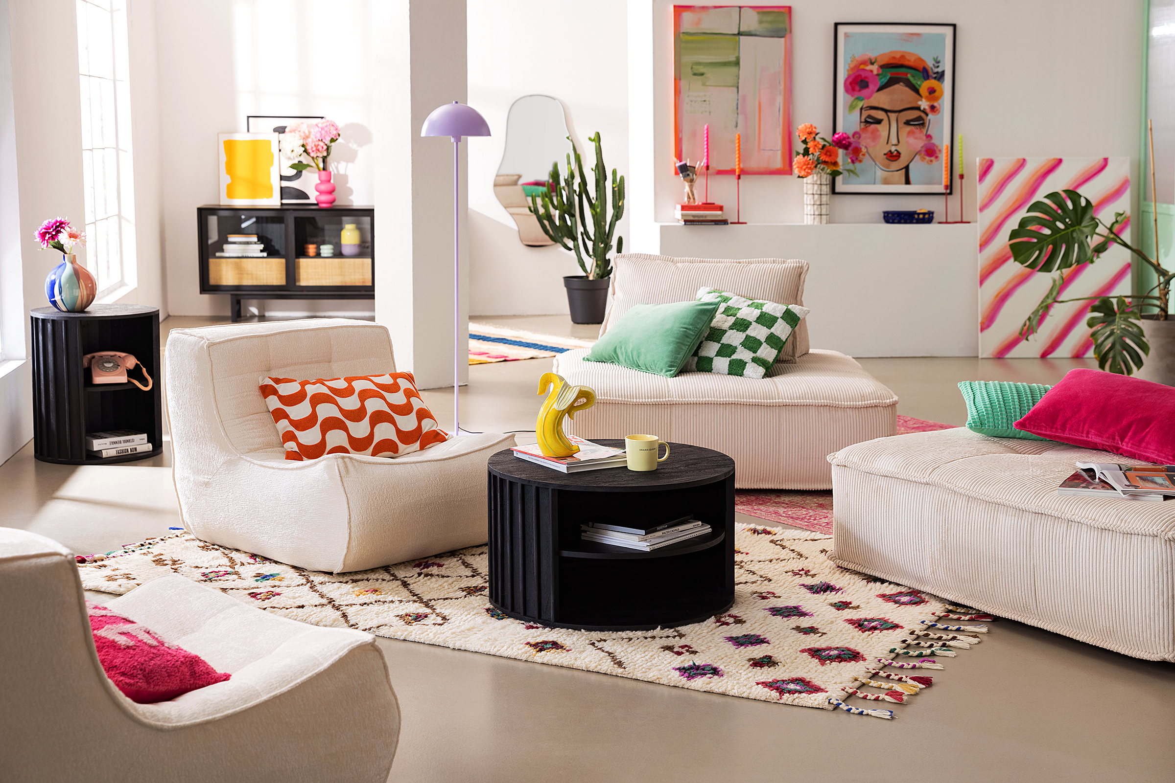 Coffee Table PANOTA Acacia Black