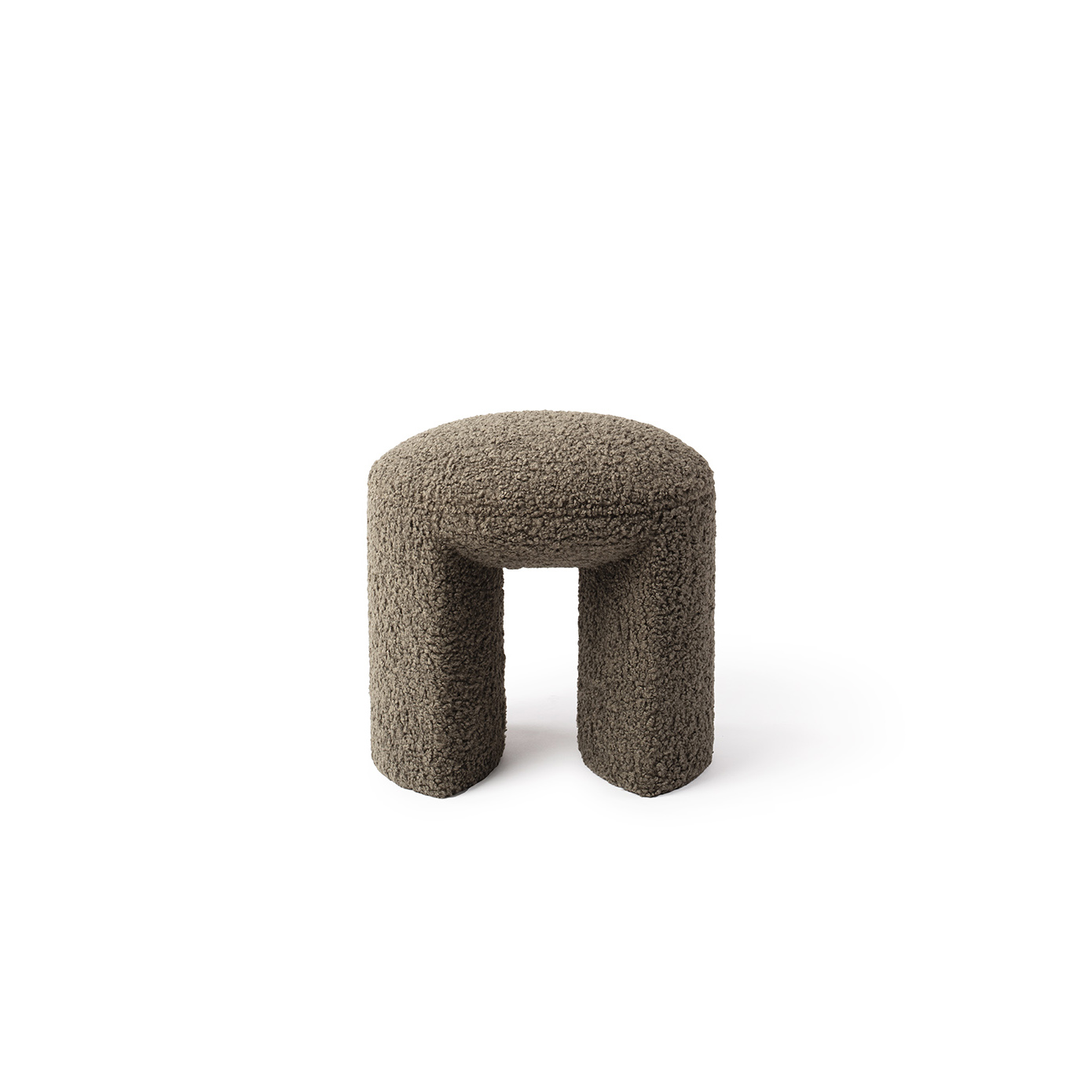 Nachii Plush Moss Hocker 