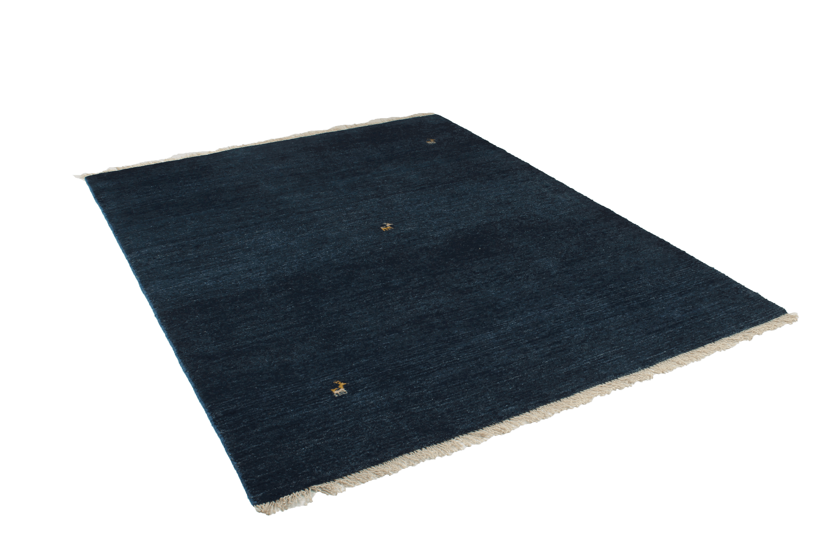 Gabbeh Teppich Wolle Blau