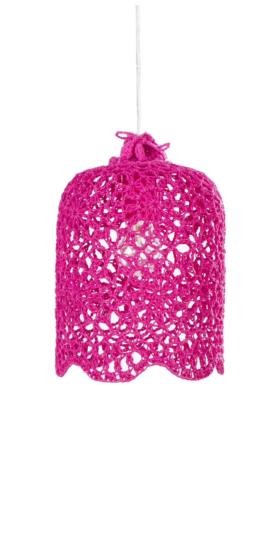 Goa Medium Pendelleuchte Handgefertigt Fuchsia