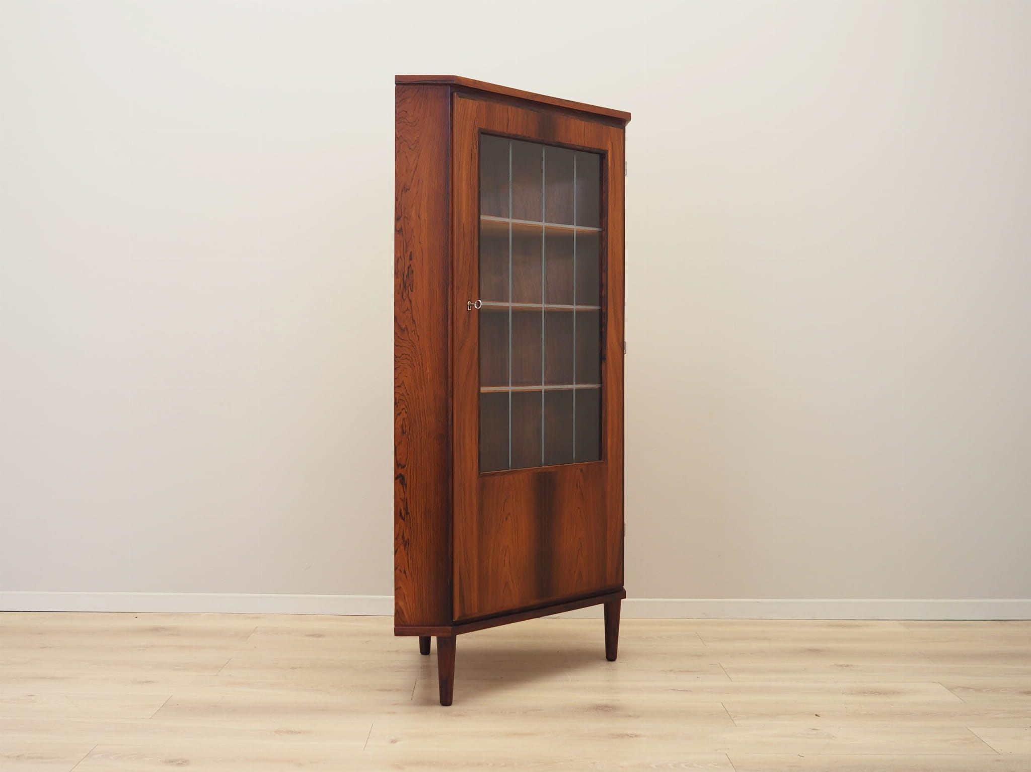 Vintage Vitrine Rosenholz Braun 1970er Jahre