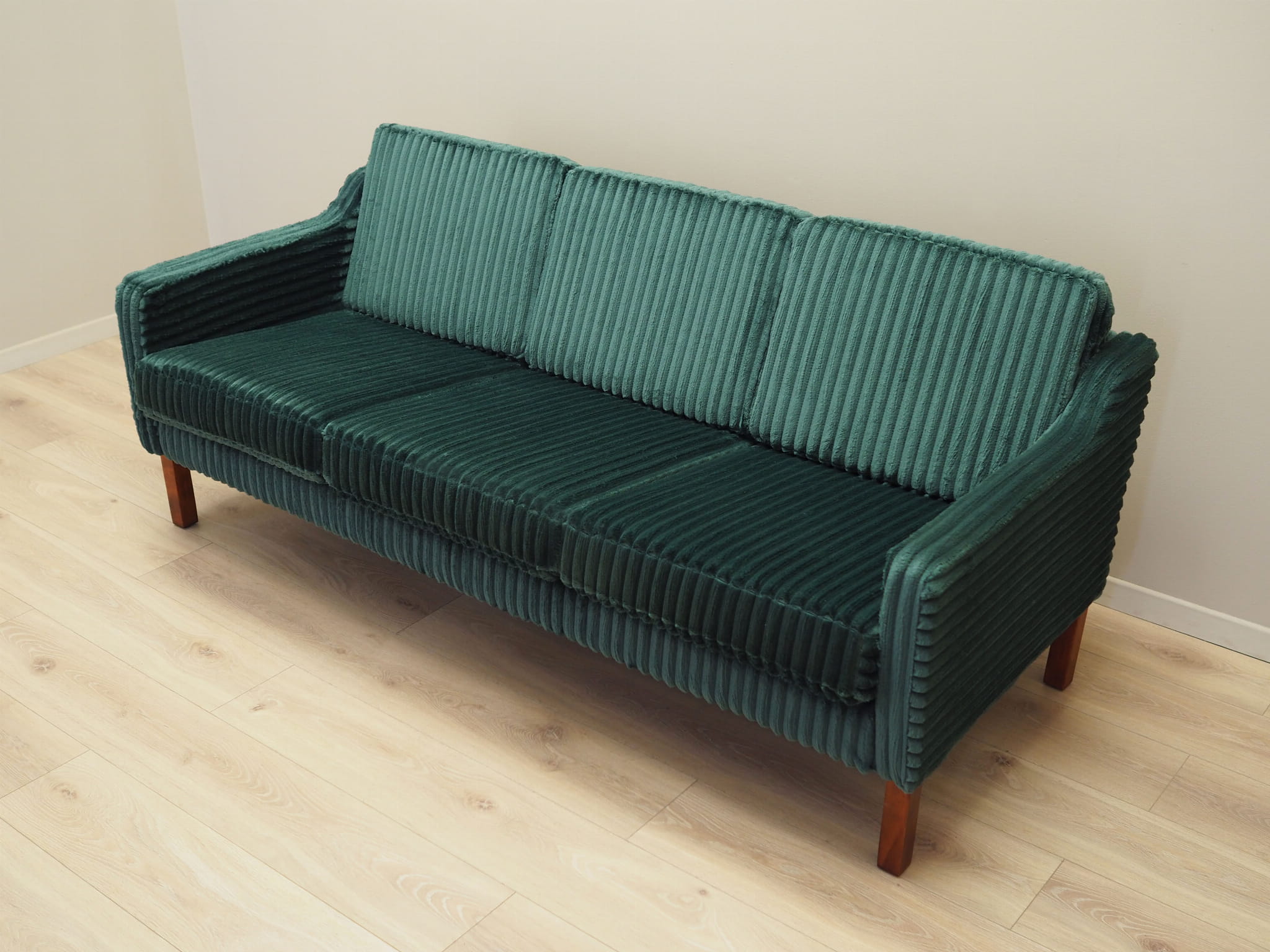 Vintage Sofa Samt Grün 1970er Jahre