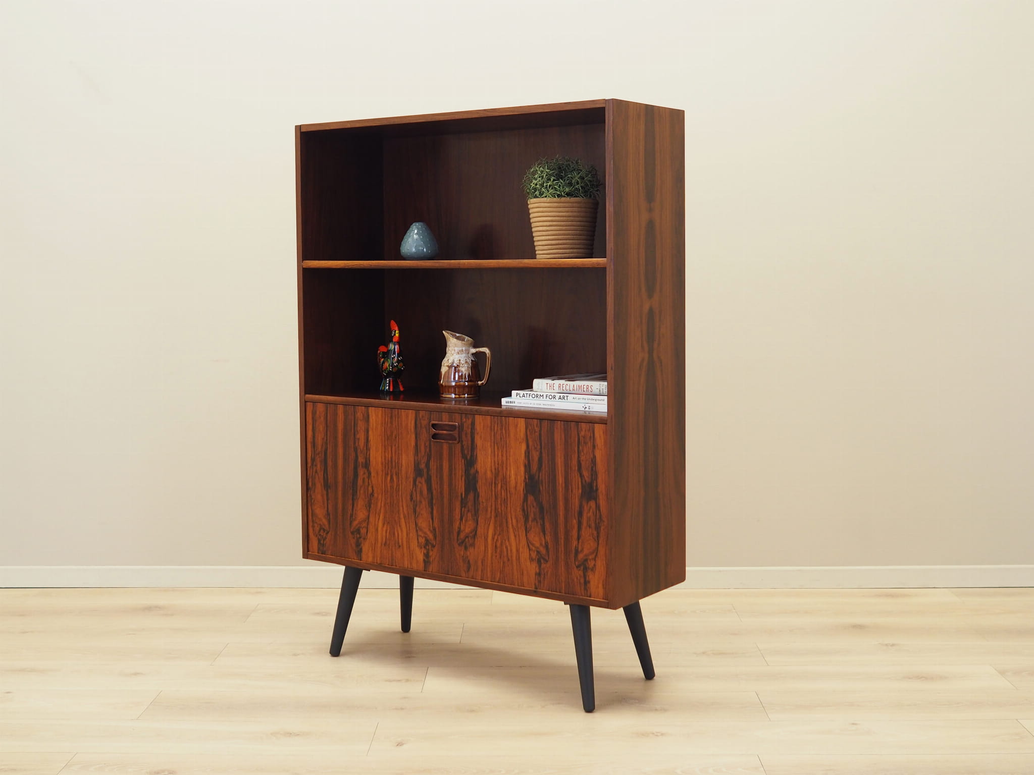 Bücherregal Holz Braun 1970er Jahre 