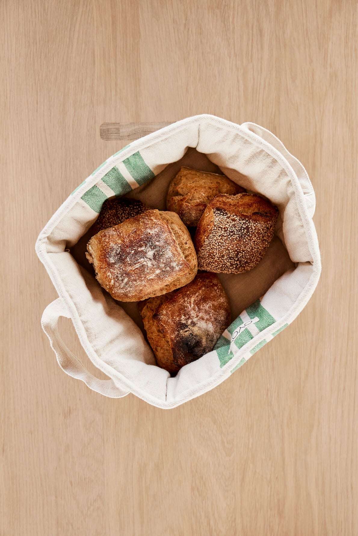 Linu Brotkorb Bio-Baumwolle Creme